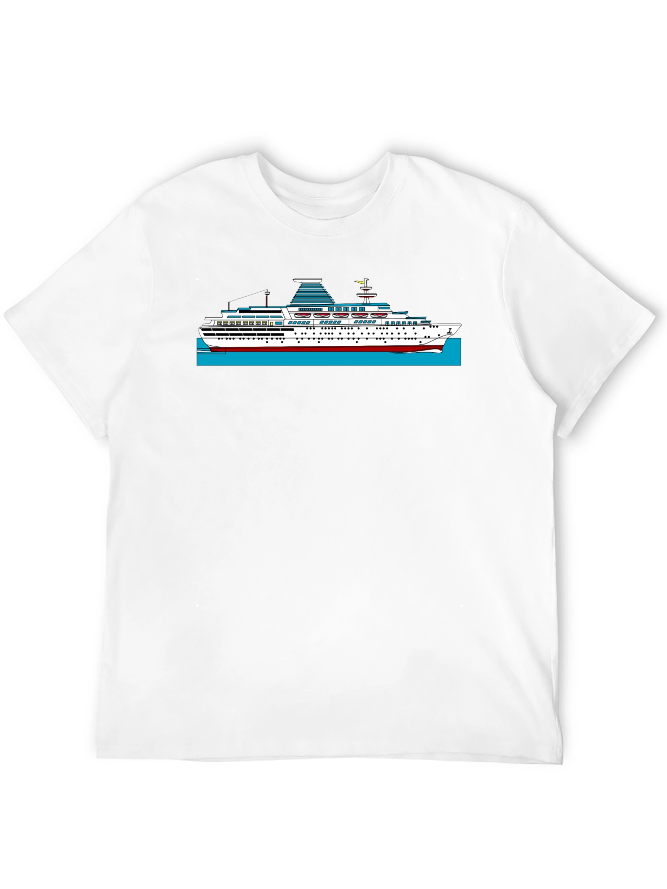 Black Cruise Ship Graphic T-Shirt - Black view 12