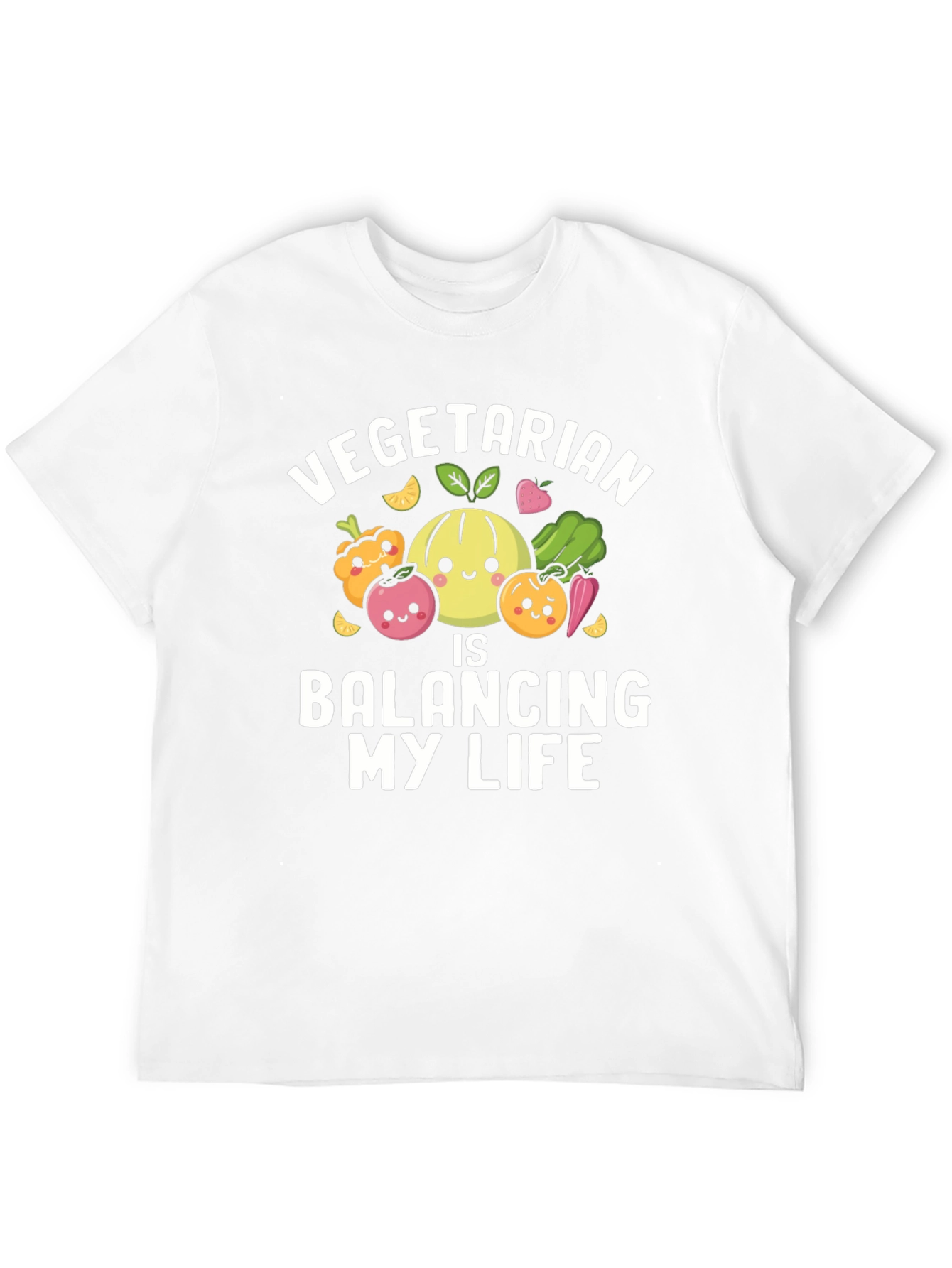 Black Vegetarian Balancing My Life T-Shirt view 12