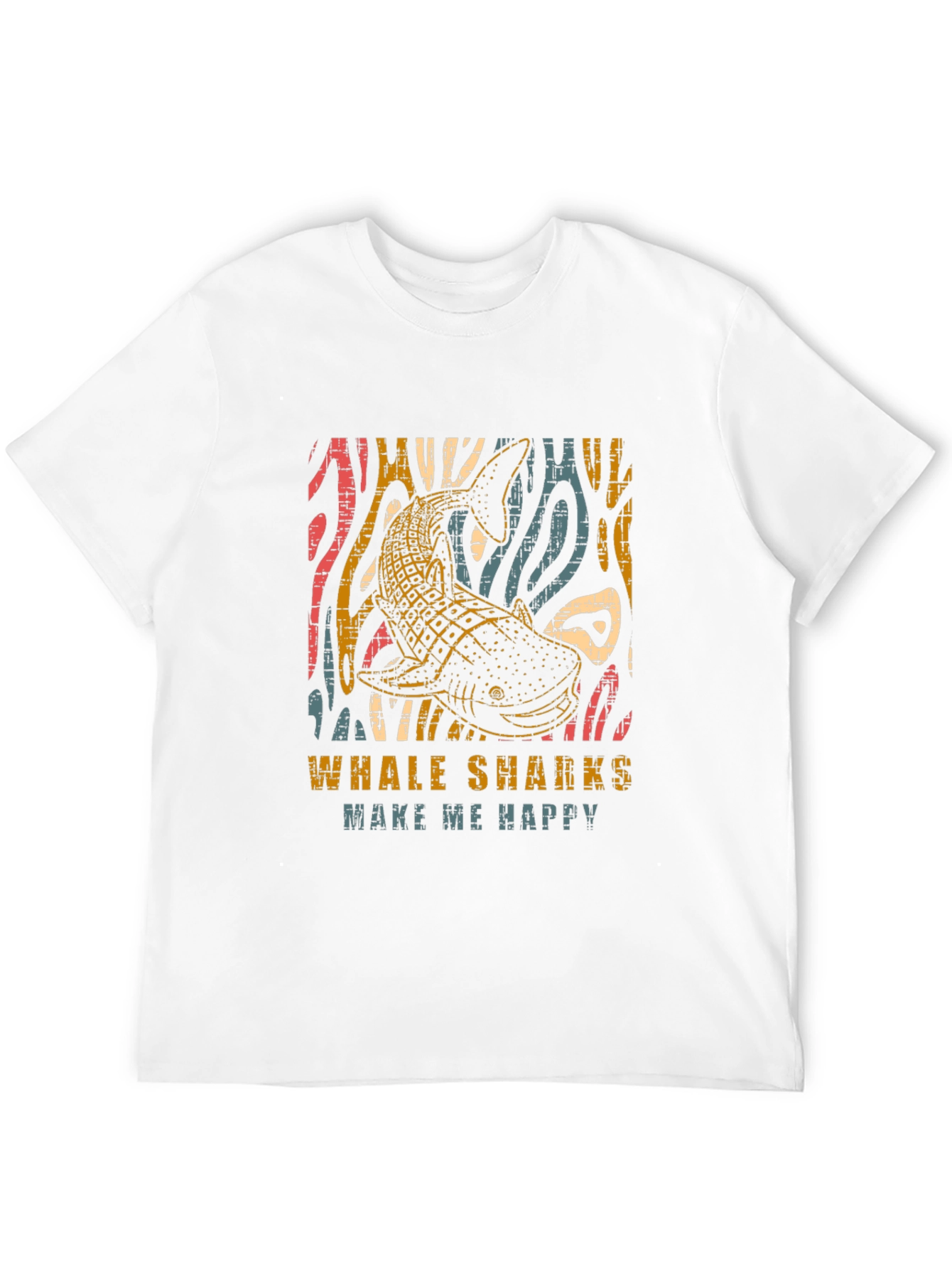 Black Whale Shark Graphic Tee -  Make Me Happy! Black Cotton view 12