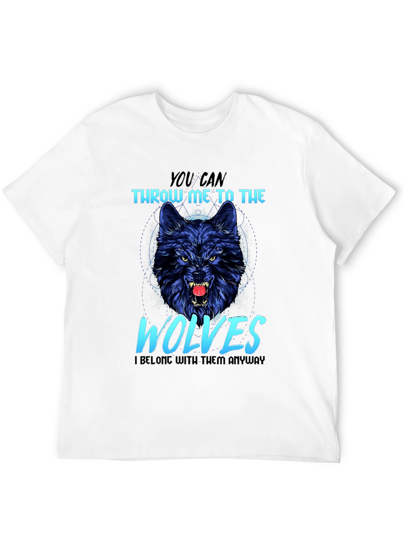 Black Wolf Graphic T-Shirt: Throw Me to The Wolves view 12