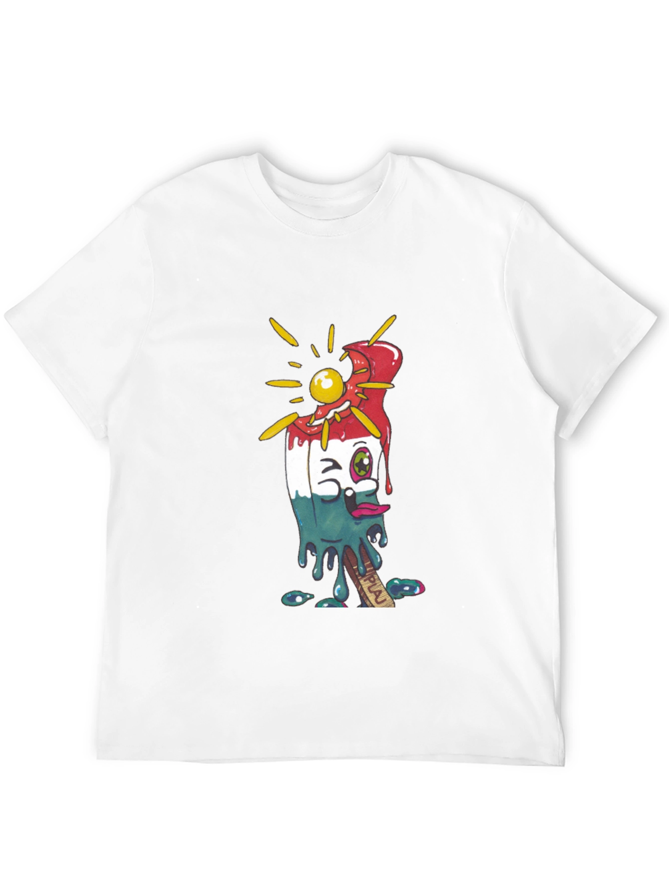 Black Melting Popsicle Graphic Tee - Cool Summer Style view 12