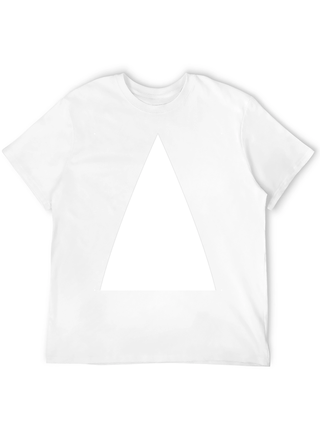Black Black T-Shirt with White Triangle view 12