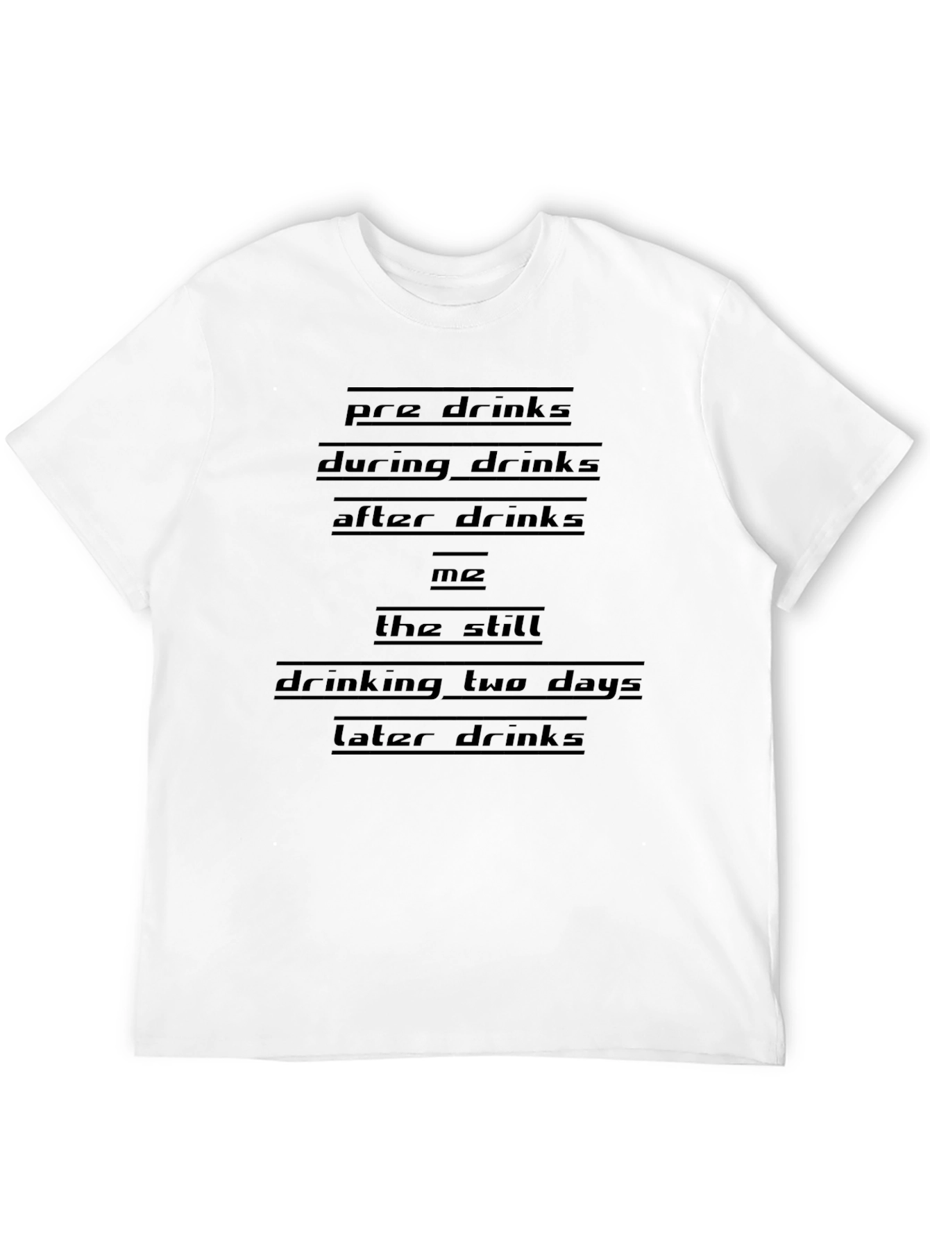 Black Humorous 'Drinking' Graphic Tee - Black Cotton Blend view 12