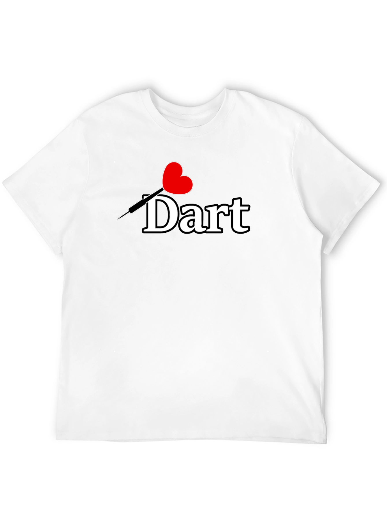 Black I Heart Dart T-Shirt - Novelty Graphic Tee view 12