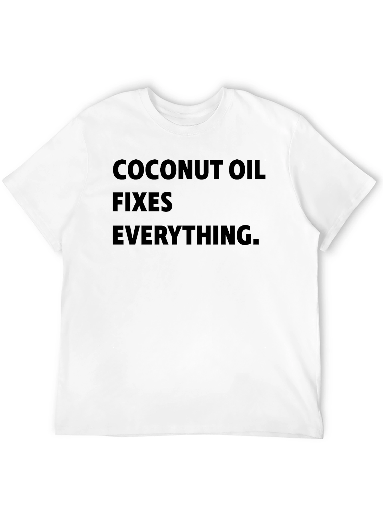 Black Coconut Oil Fixes Everything T-Shirt view 12