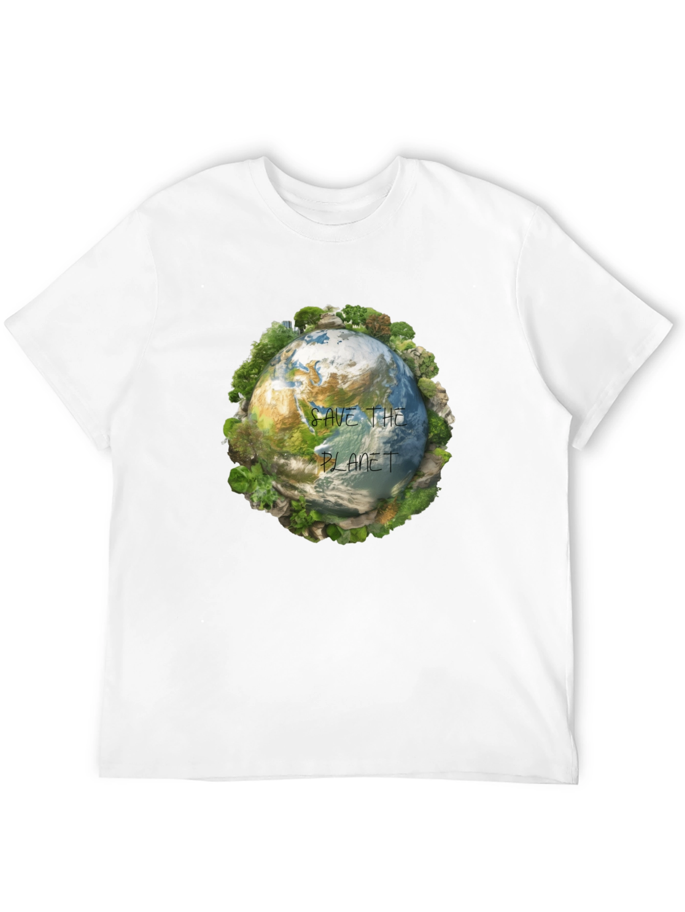 Black Save the Planet Graphic T-Shirt view 12
