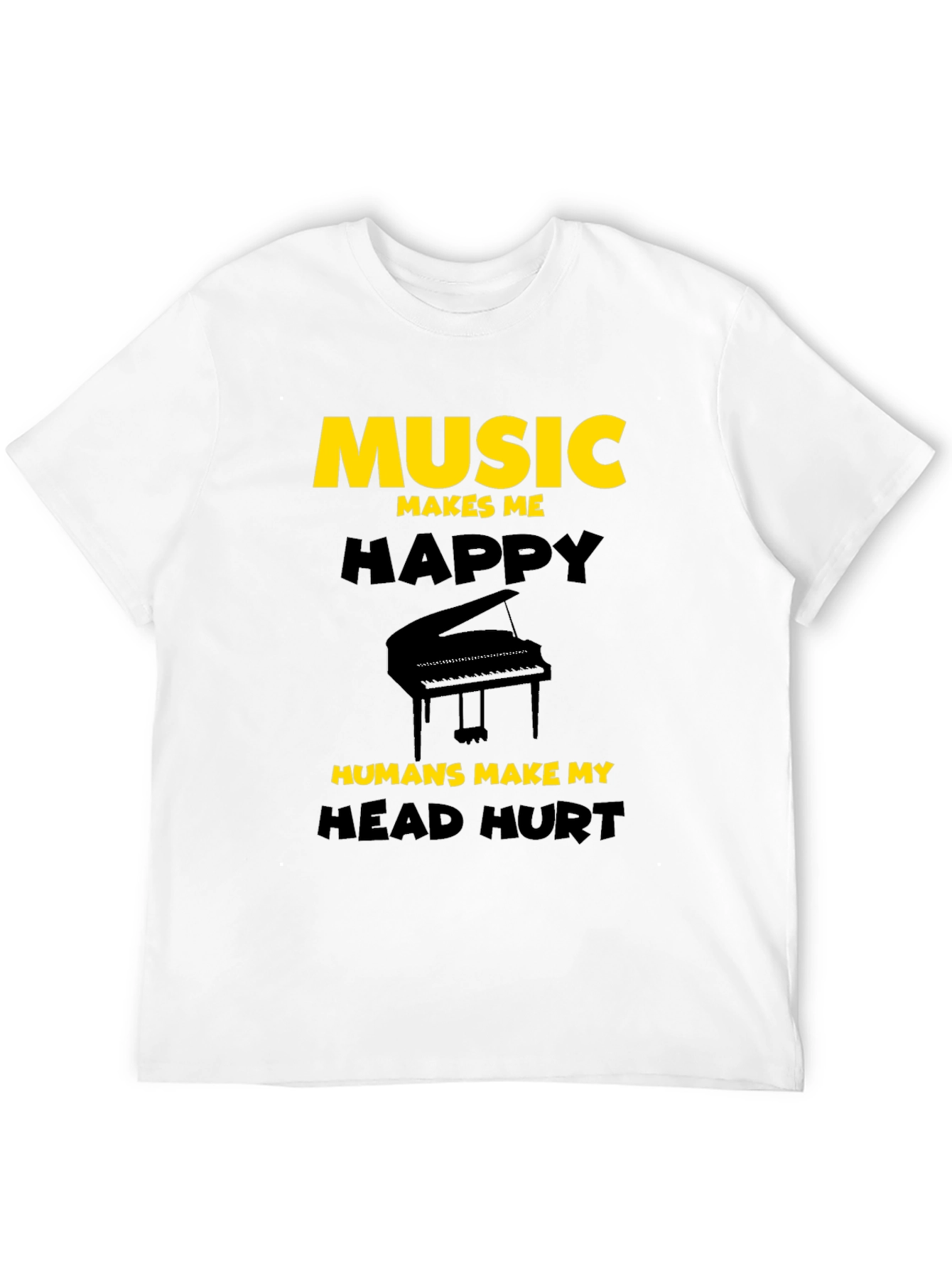 Black Music Lover T-Shirt: Music Makes Me Happy view 12