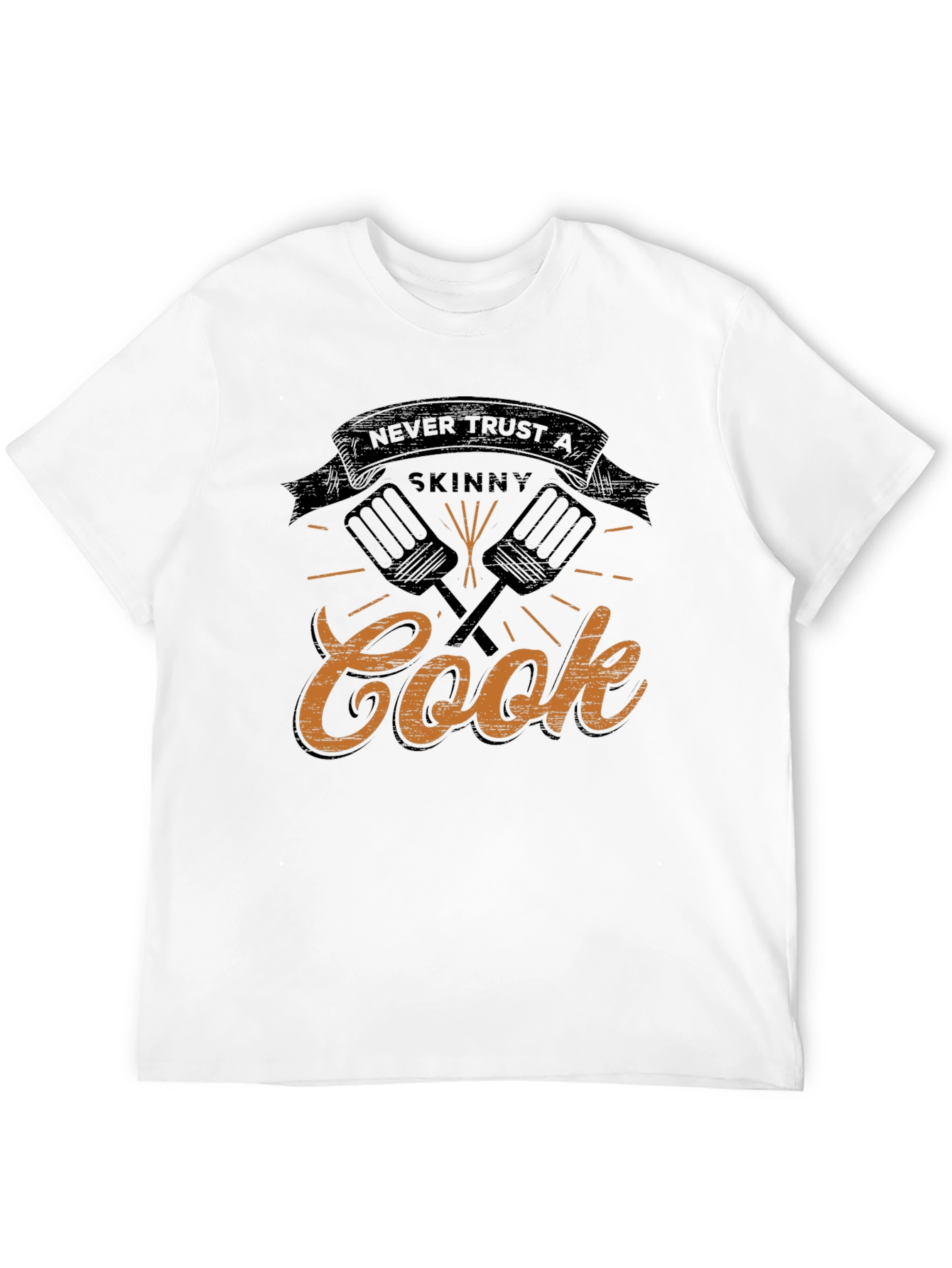 Black Never Trust A Skinny Cook T-Shirt view 12