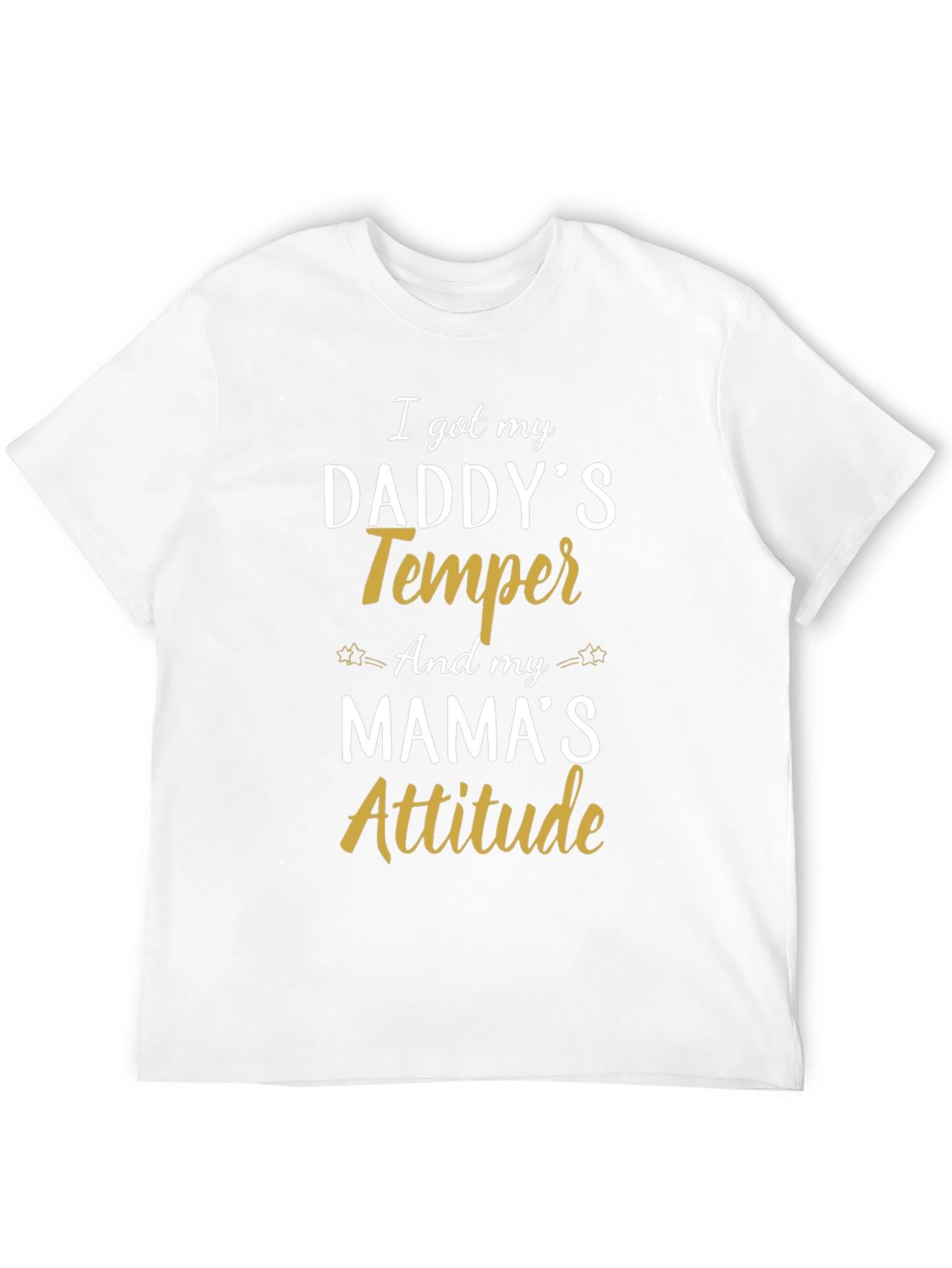 Black I Got My Daddy's Temper & Mama's Attitude Graphic Tee view 12