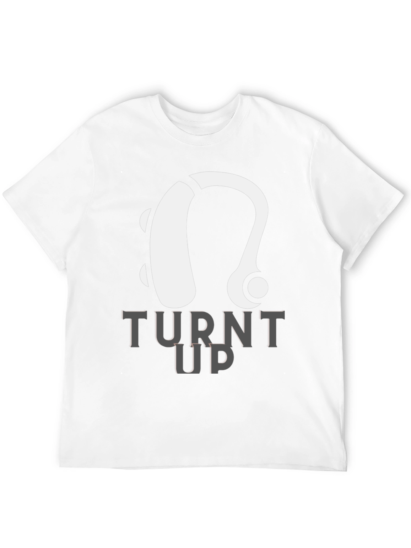 Black Turnt Up Hearing Aid T-Shirt view 12