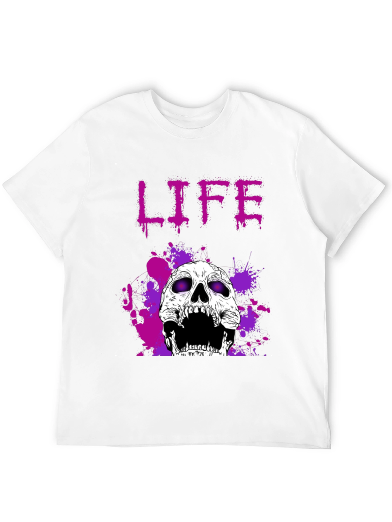 Black Life Skull Graphic Tee - Black view 12