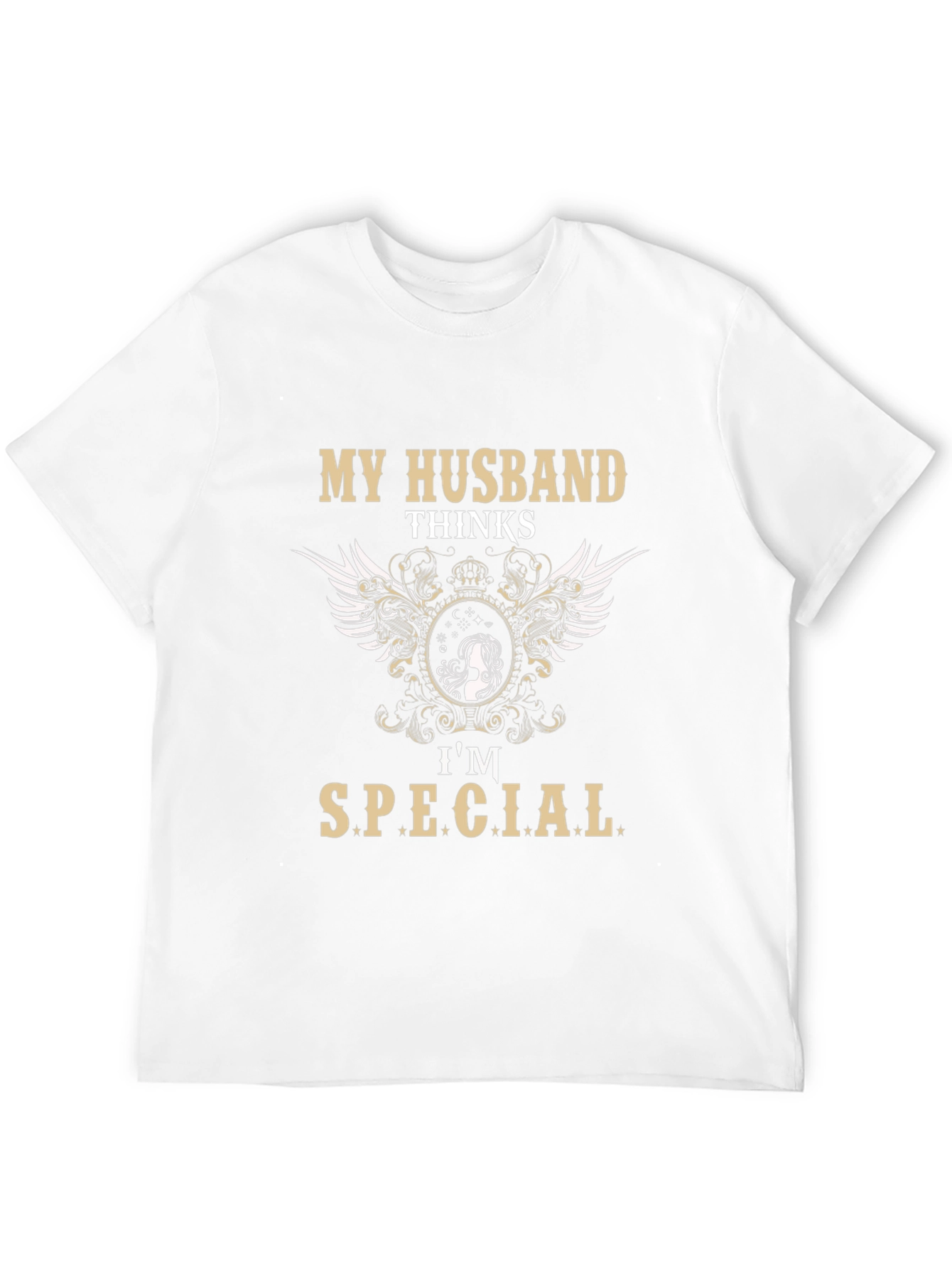 Black My Husband Thinks I'm Special T-Shirt view 12