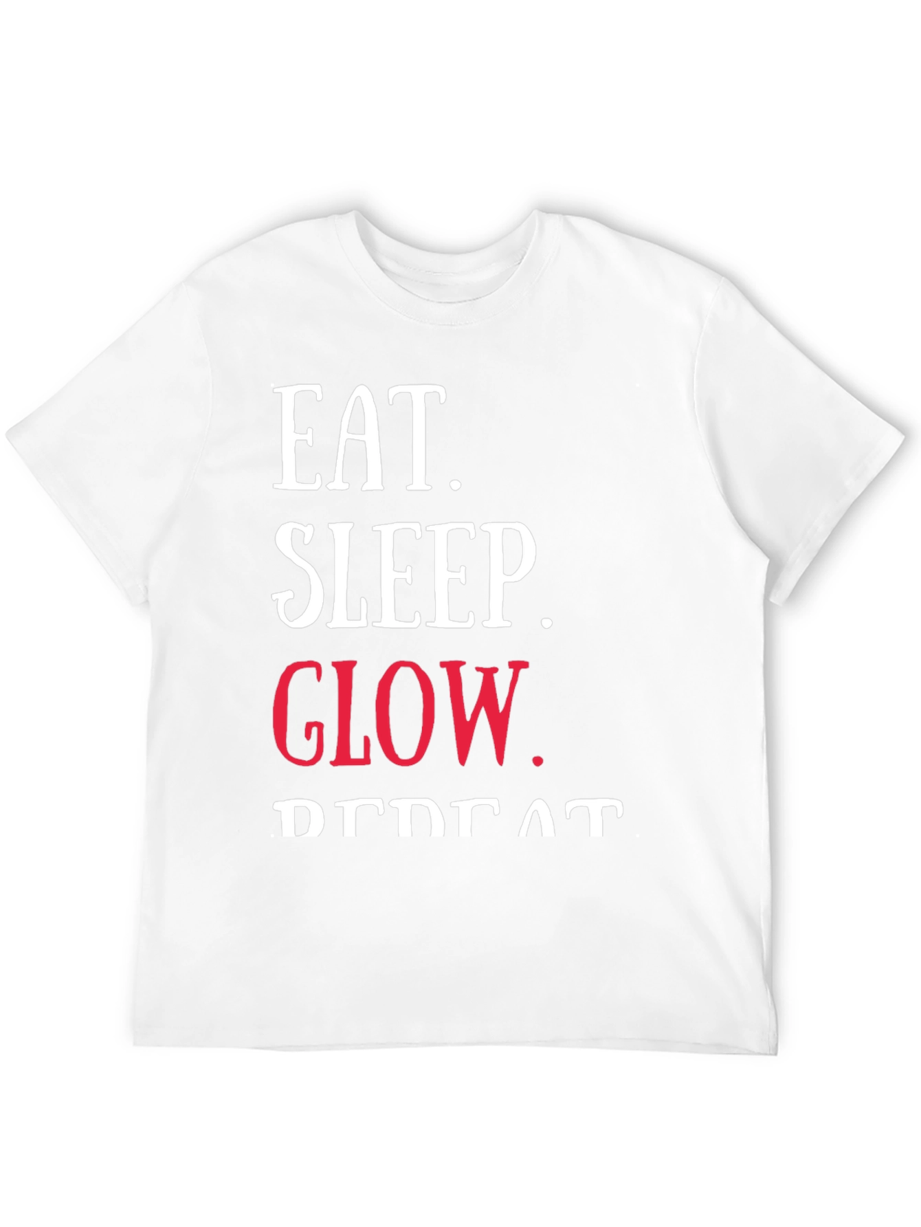 Black Eat Sleep Glow Repeat Graphic Tee view 12