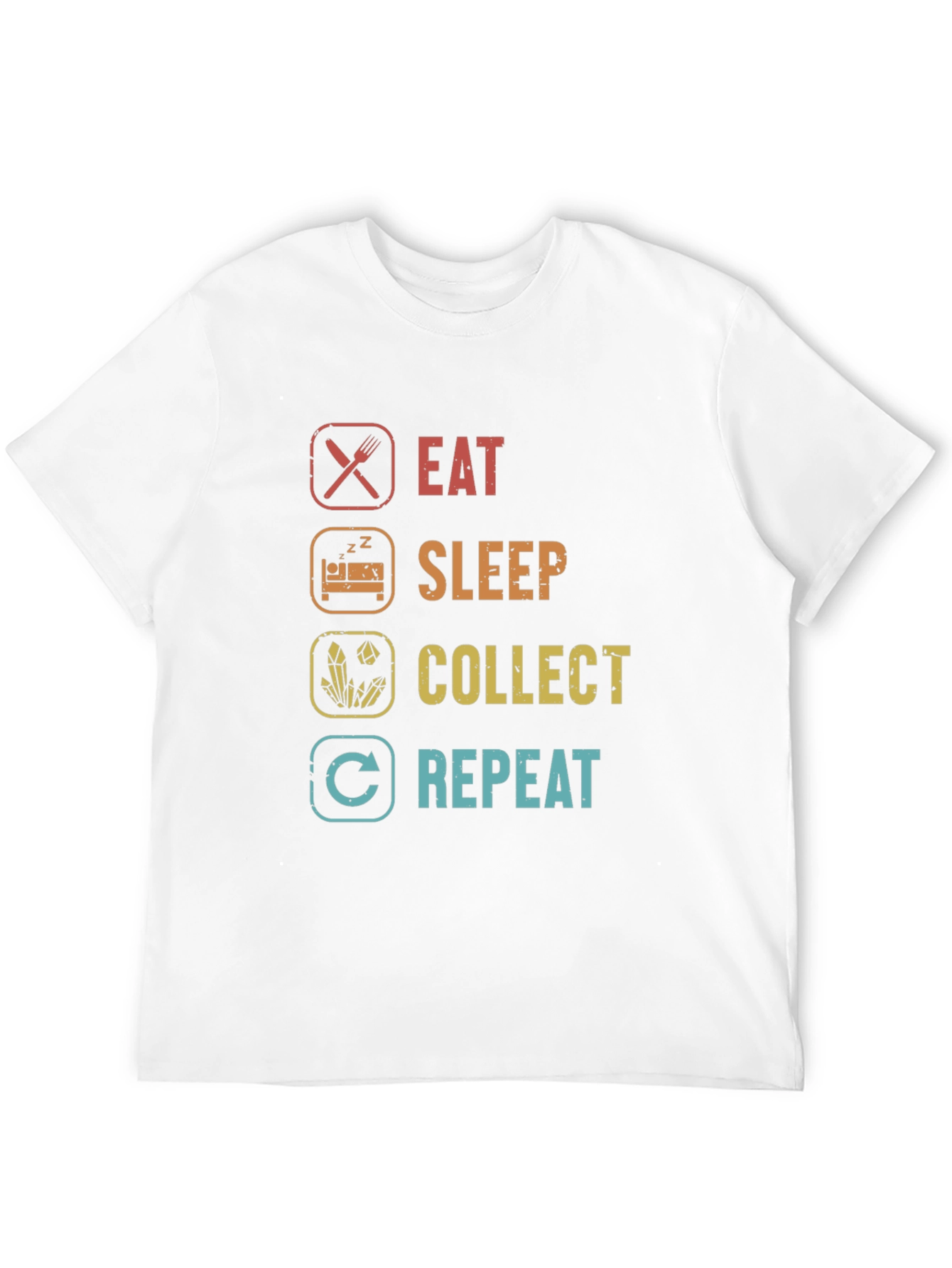 Black Eat Sleep Collect Repeat T-Shirt view 12