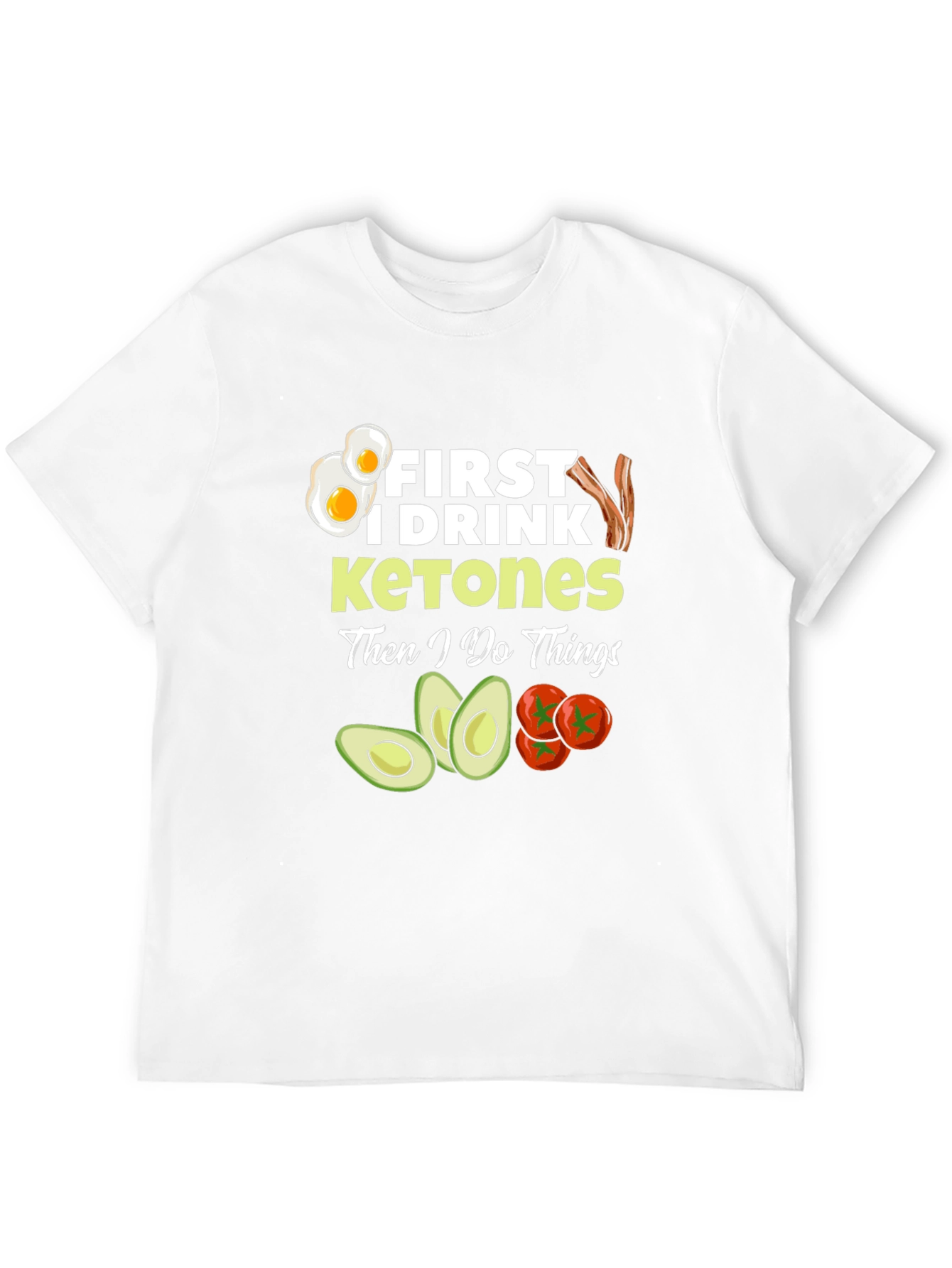 Black Keto Diet T-Shirt: First I Drink Ketones view 12