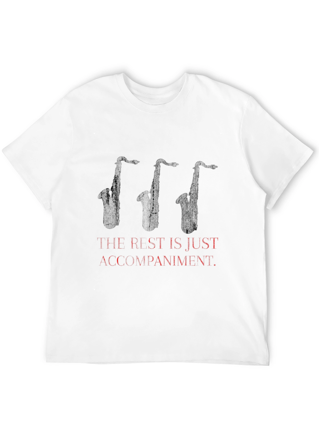Black Saxophone Music T-Shirt view 12