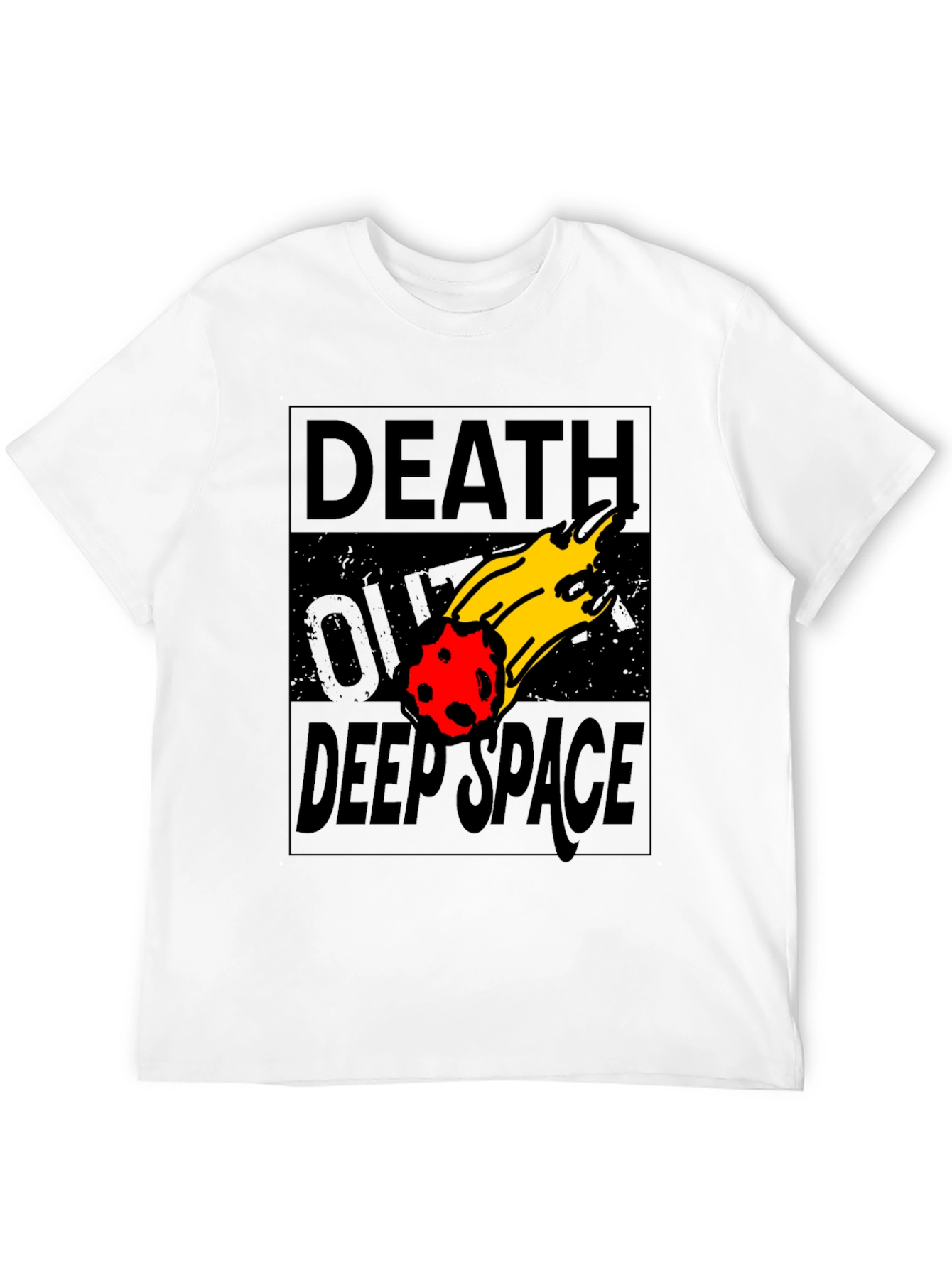 Black Death Over Deep Space Graphic Tee - Black Cotton view 12