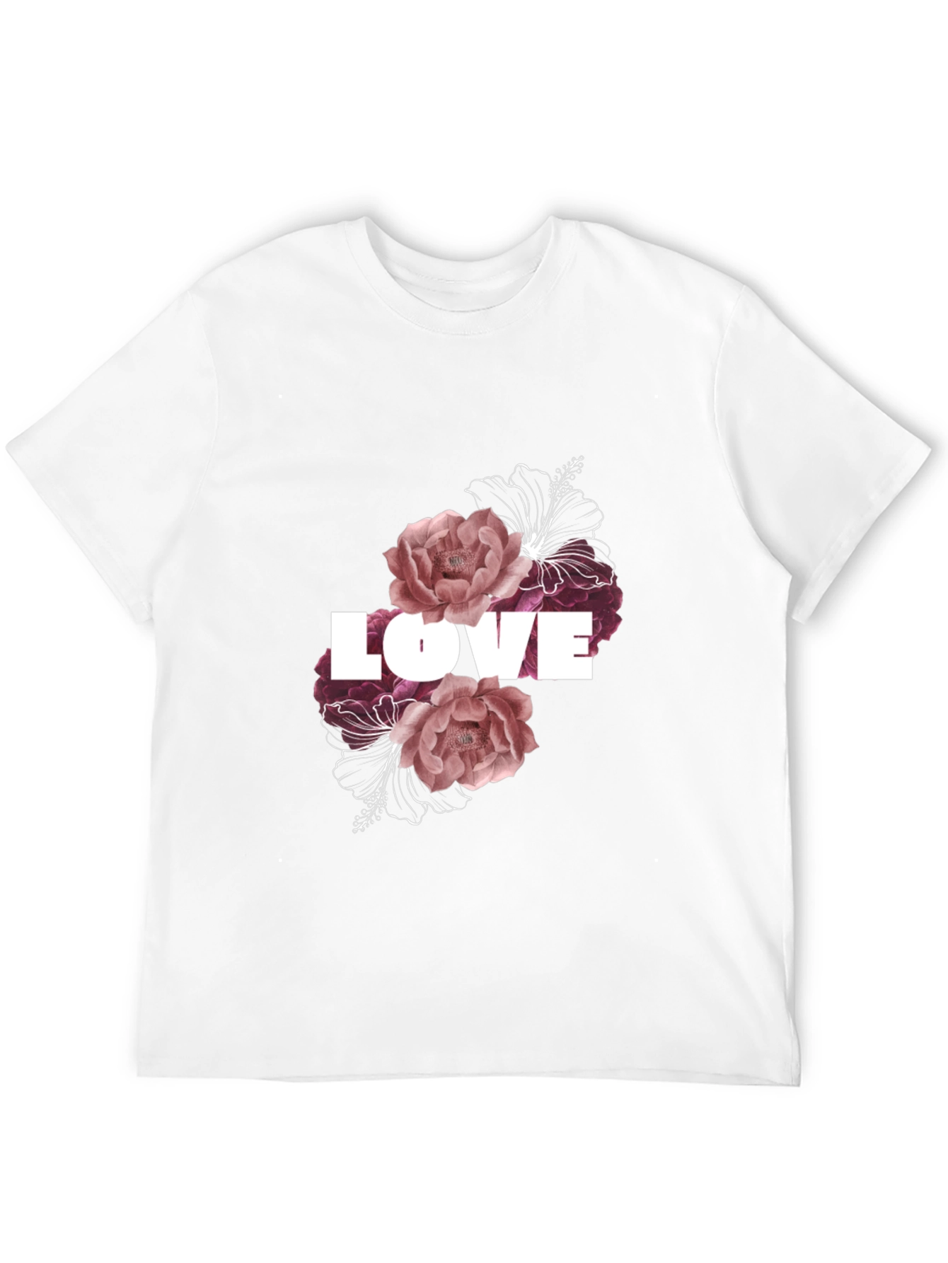 Black Floral Love T-Shirt - Black view 12