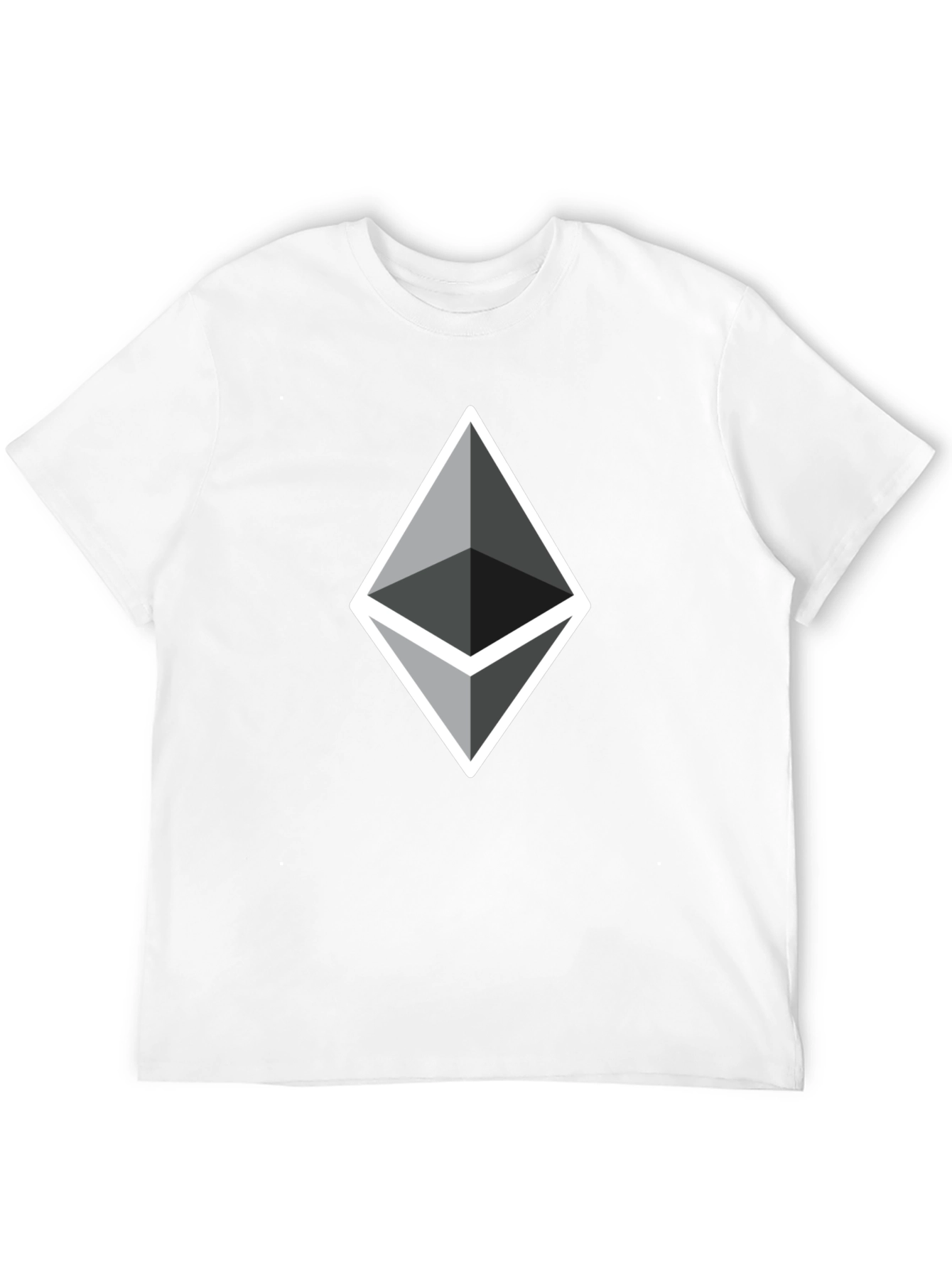Black Ethereum Crypto Logo Black T-Shirt view 12