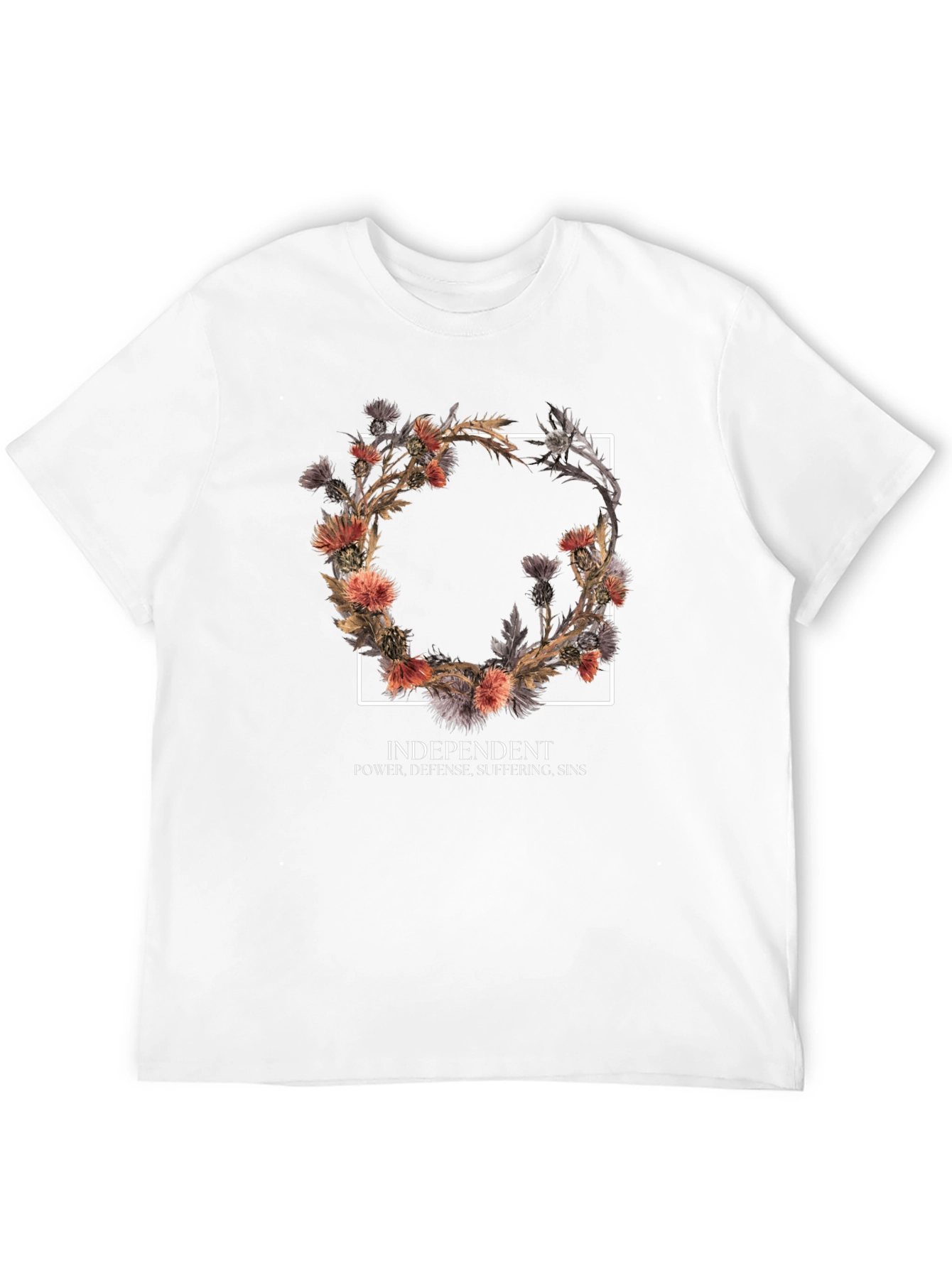 Black Floral Wreath Graphic Tee - Independent Style view 12