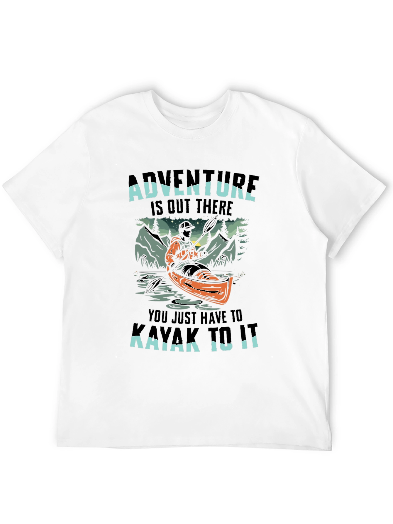 Black Adventure Kayak Graphic Tee - Explore Outdoors view 12