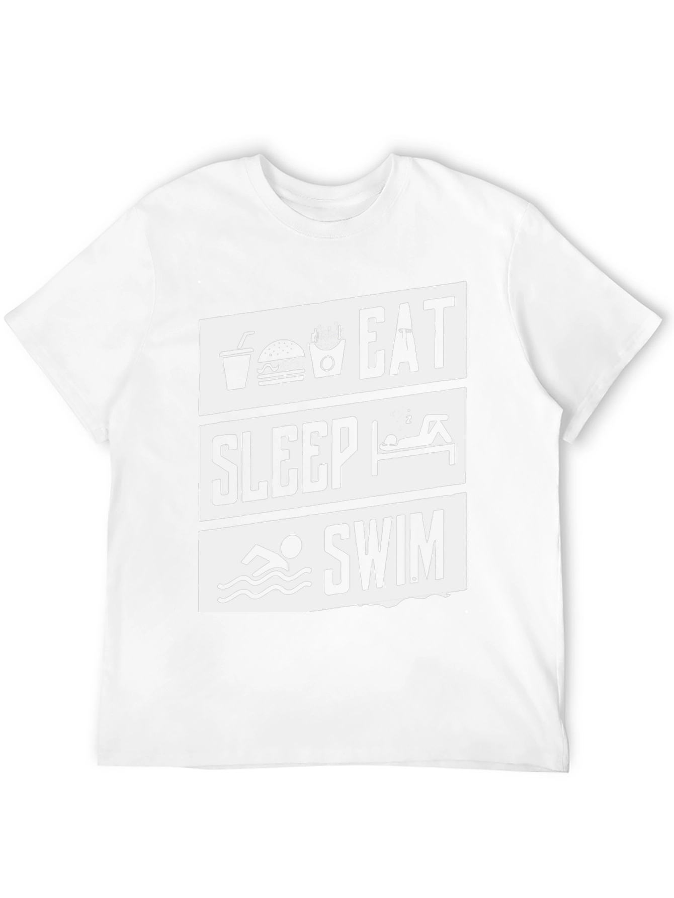 Black Eat Sleep Swim Black Graphic Tee view 12