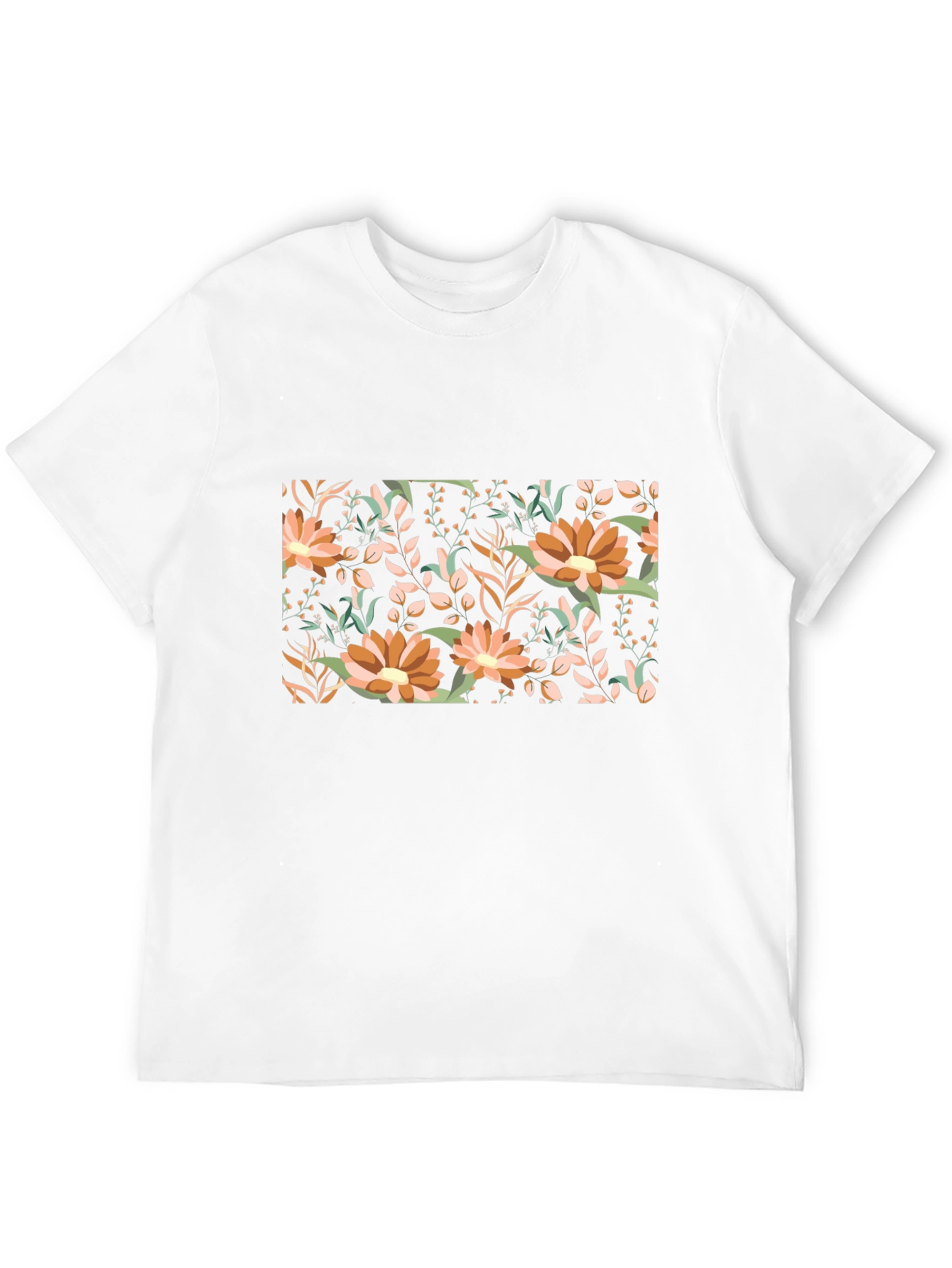 Black Floral Print Black T-Shirt view 12