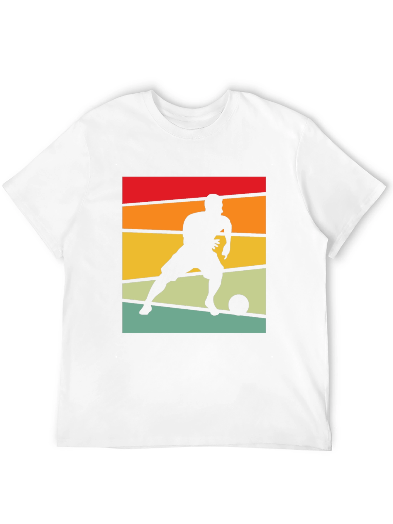 Black Retro Soccer Player Graphic Tee view 12