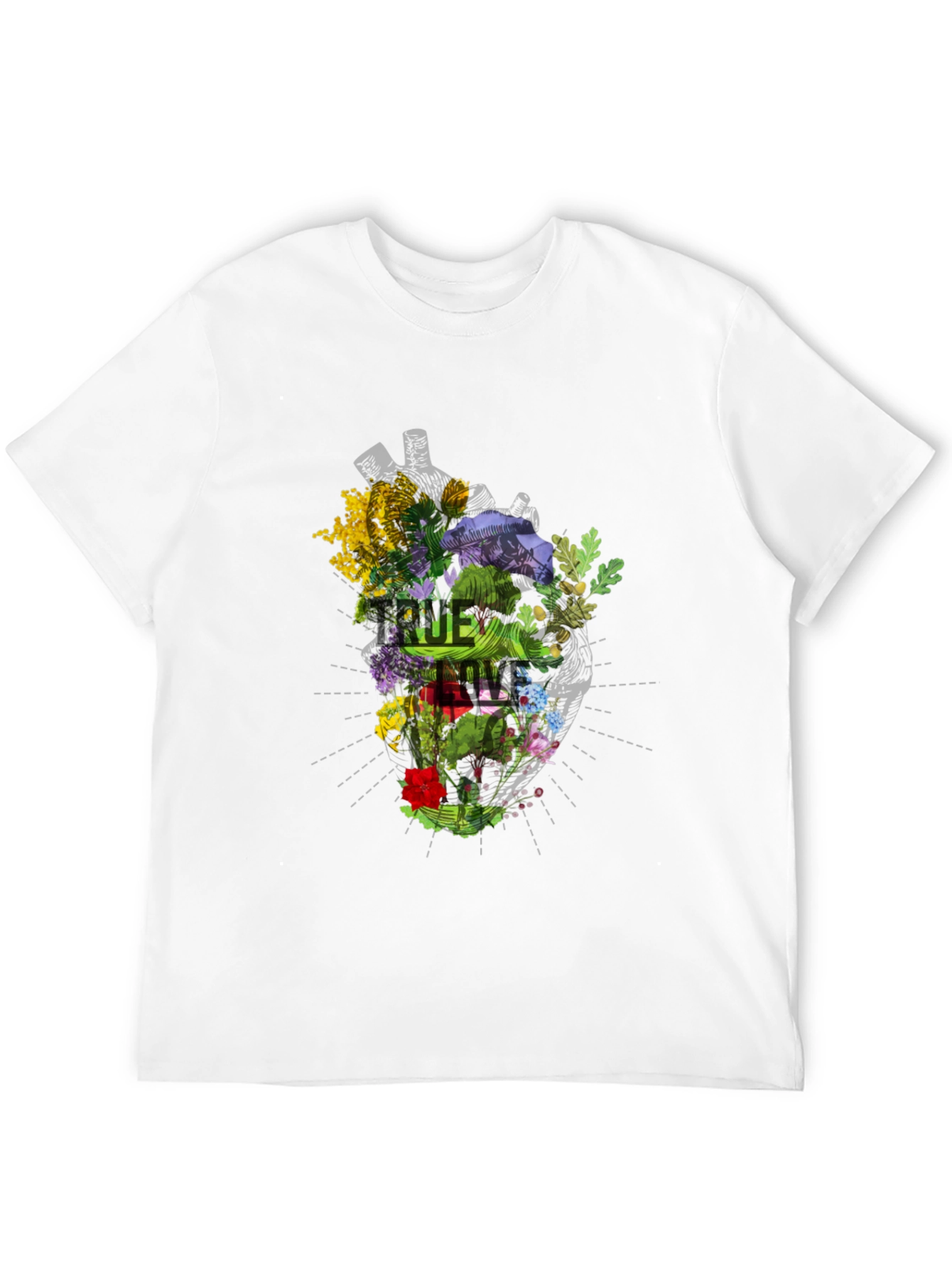 Black True Love Floral Graphic Black T-Shirt view 12