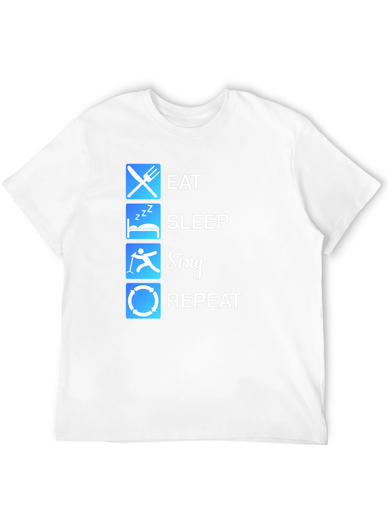 Black Eat Sleep Sing Repeat Graphic T-Shirt view 12