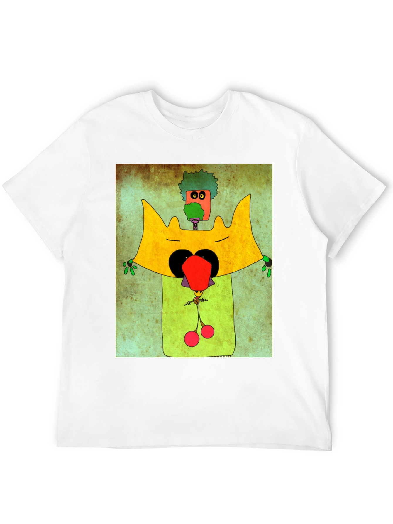 Black Funky Cartoon Character Graphic Tee view 12