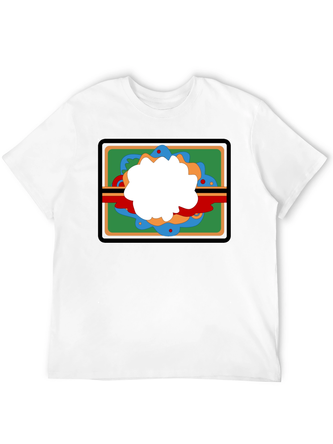 Black Retro Graphic Tee - Black Casual Cotton T-Shirt view 12