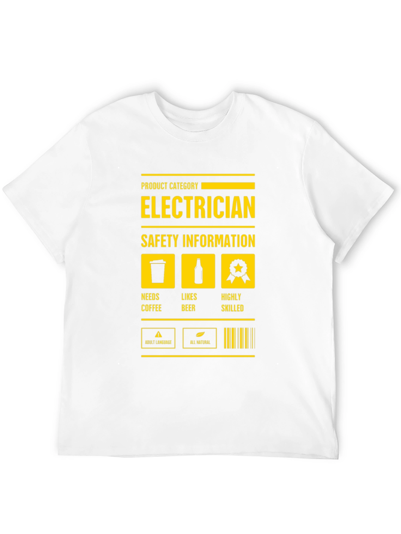 Black Electrician Safety Information Black T-Shirt view 12