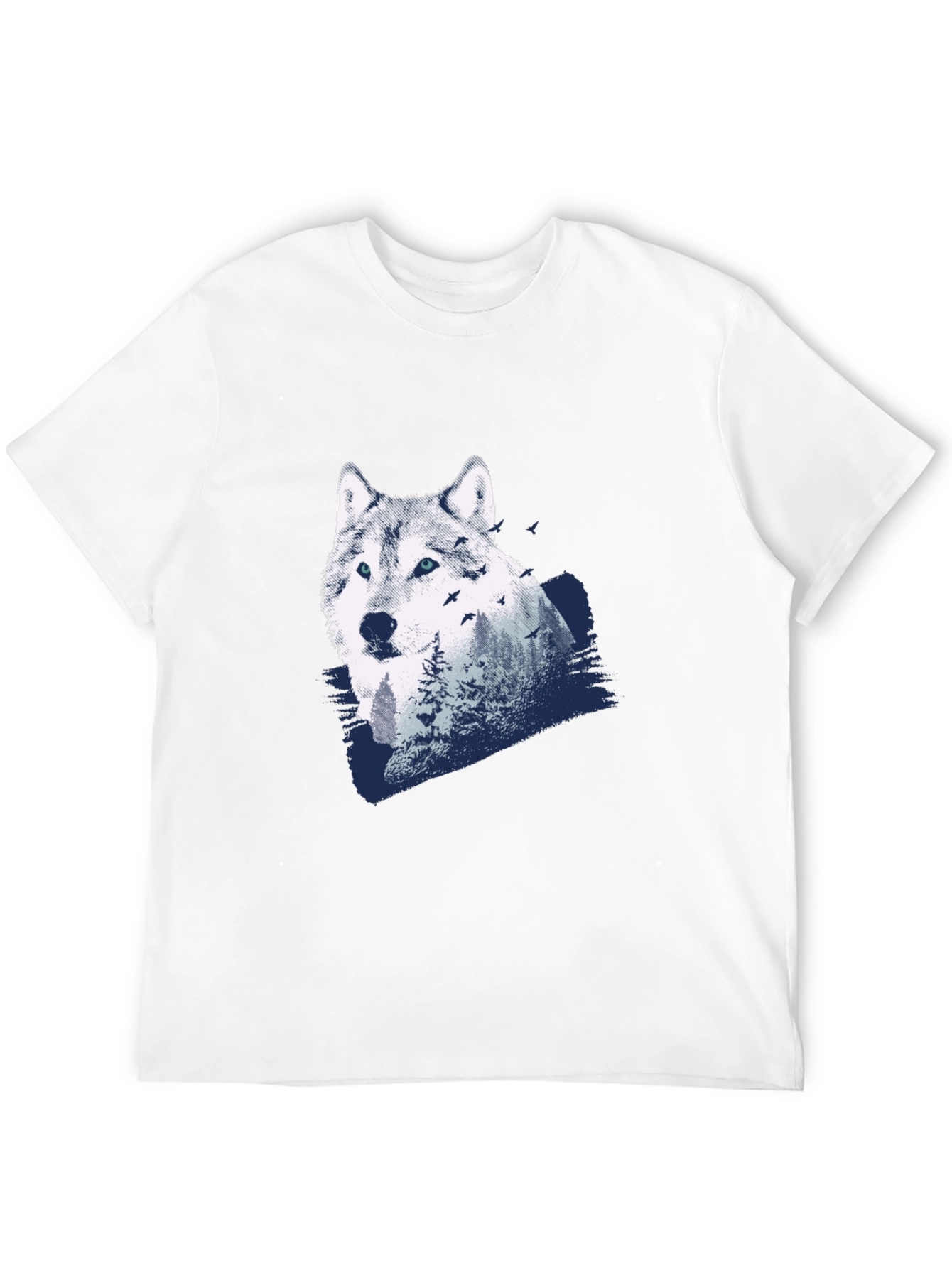 Black Wolf Graphic Print T-Shirt view 12