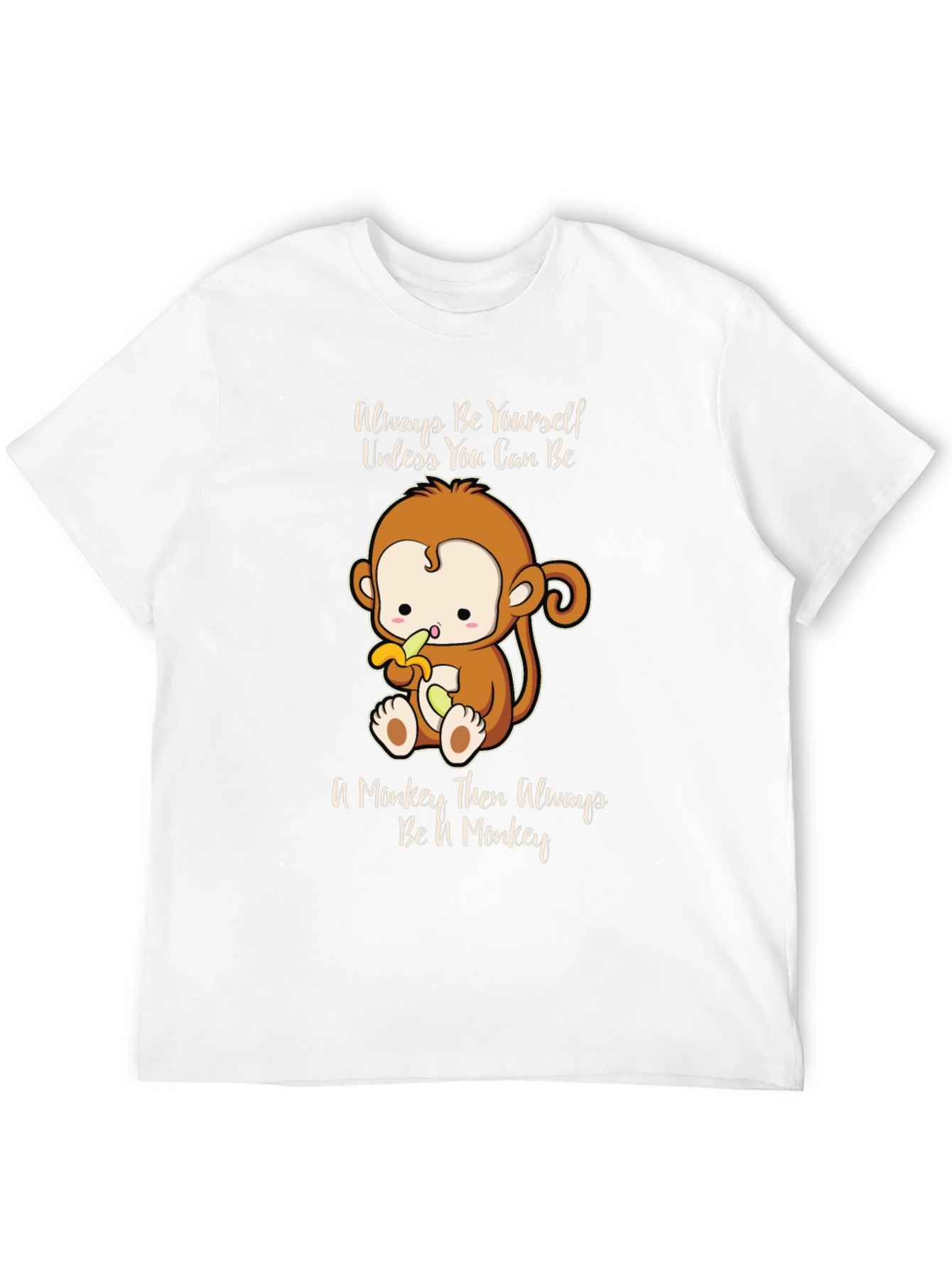 Black Funny Monkey T-Shirt - Always Be Yourself Graphic Tee view 12
