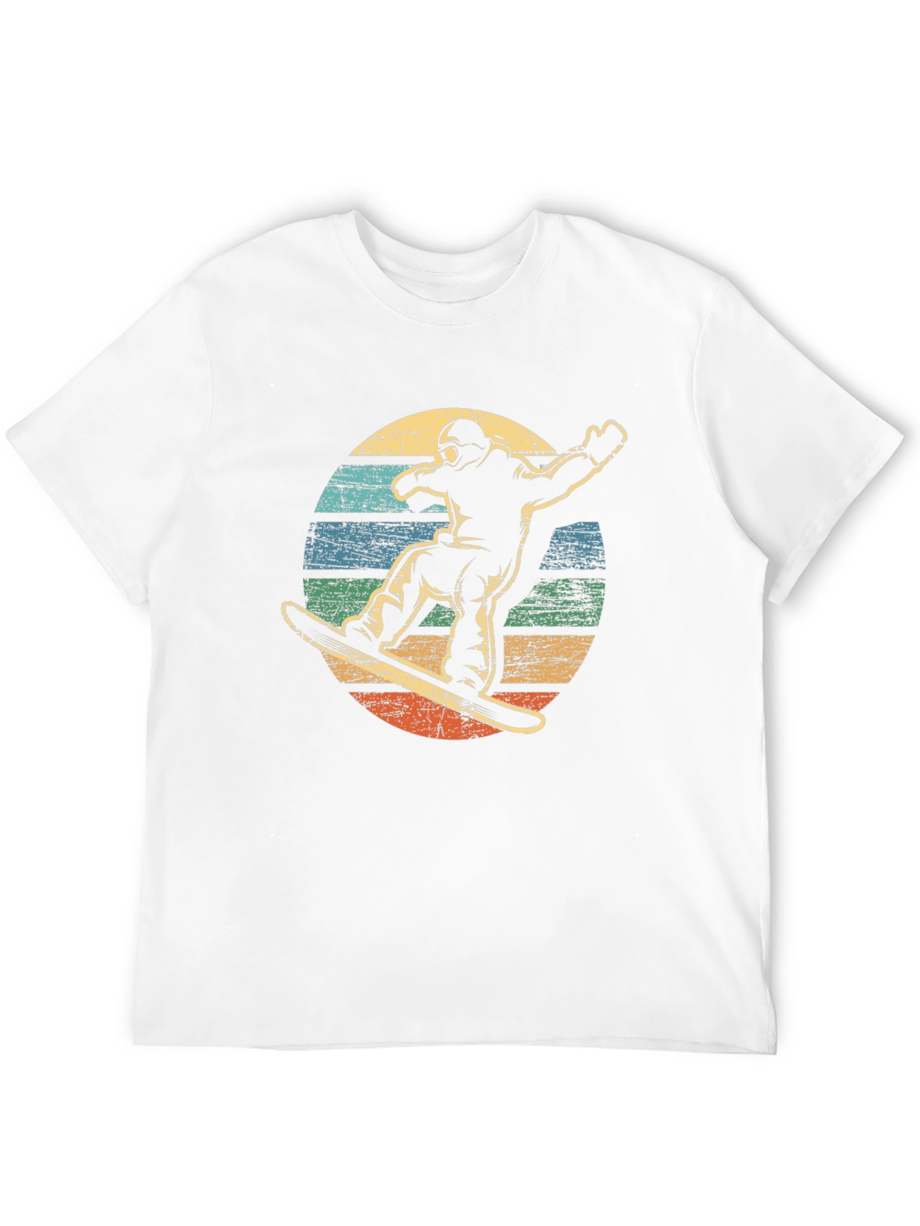 Black Retro Snowboarder Graphic Tee view 12