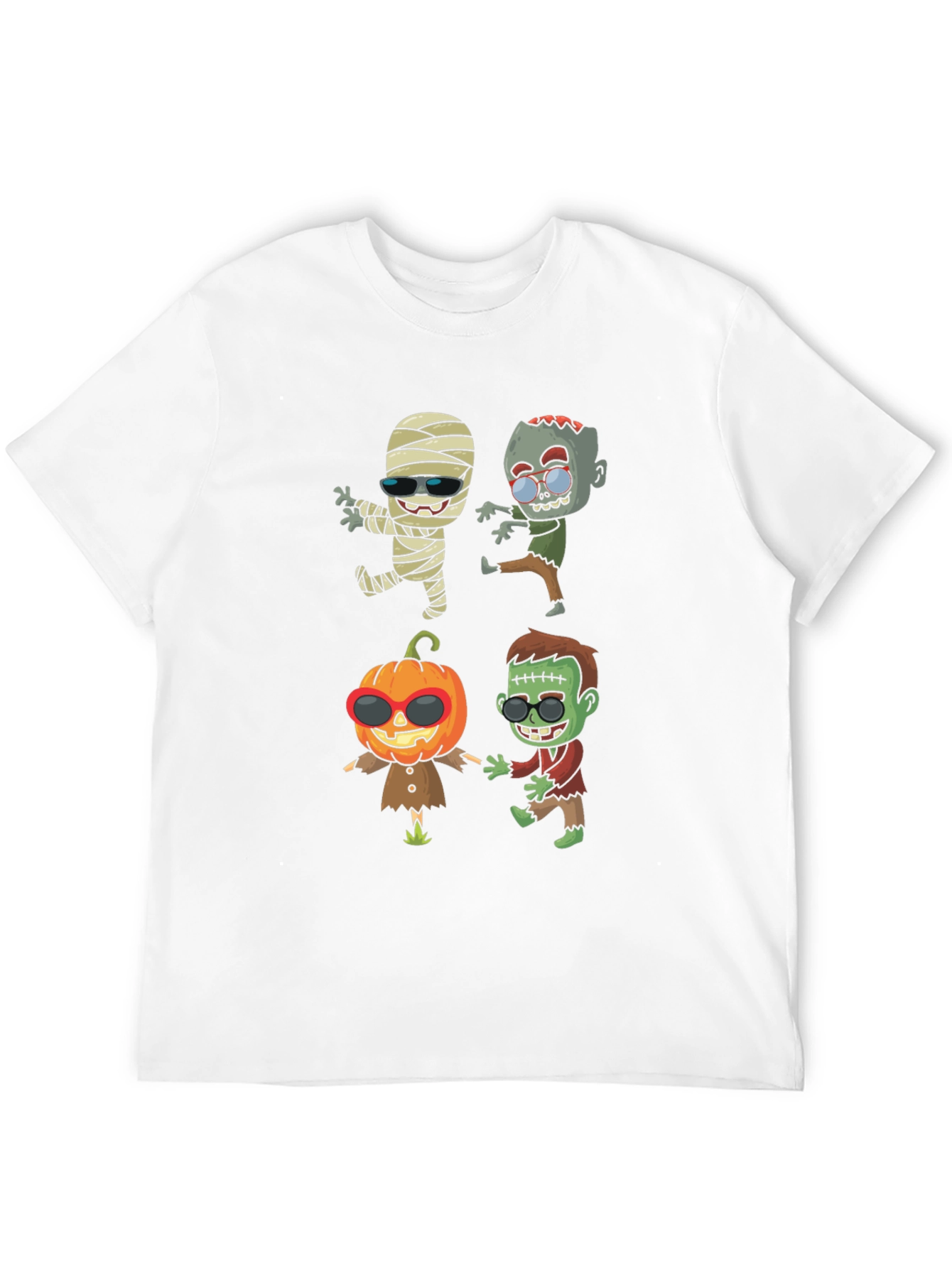 Black Halloween Cartoon T-Shirt view 12