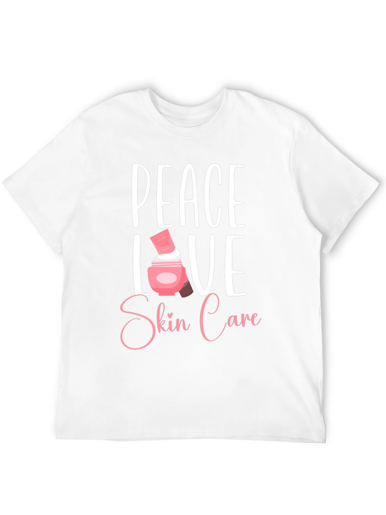 Black Peace Love Skin Care T-Shirt - Black view 12