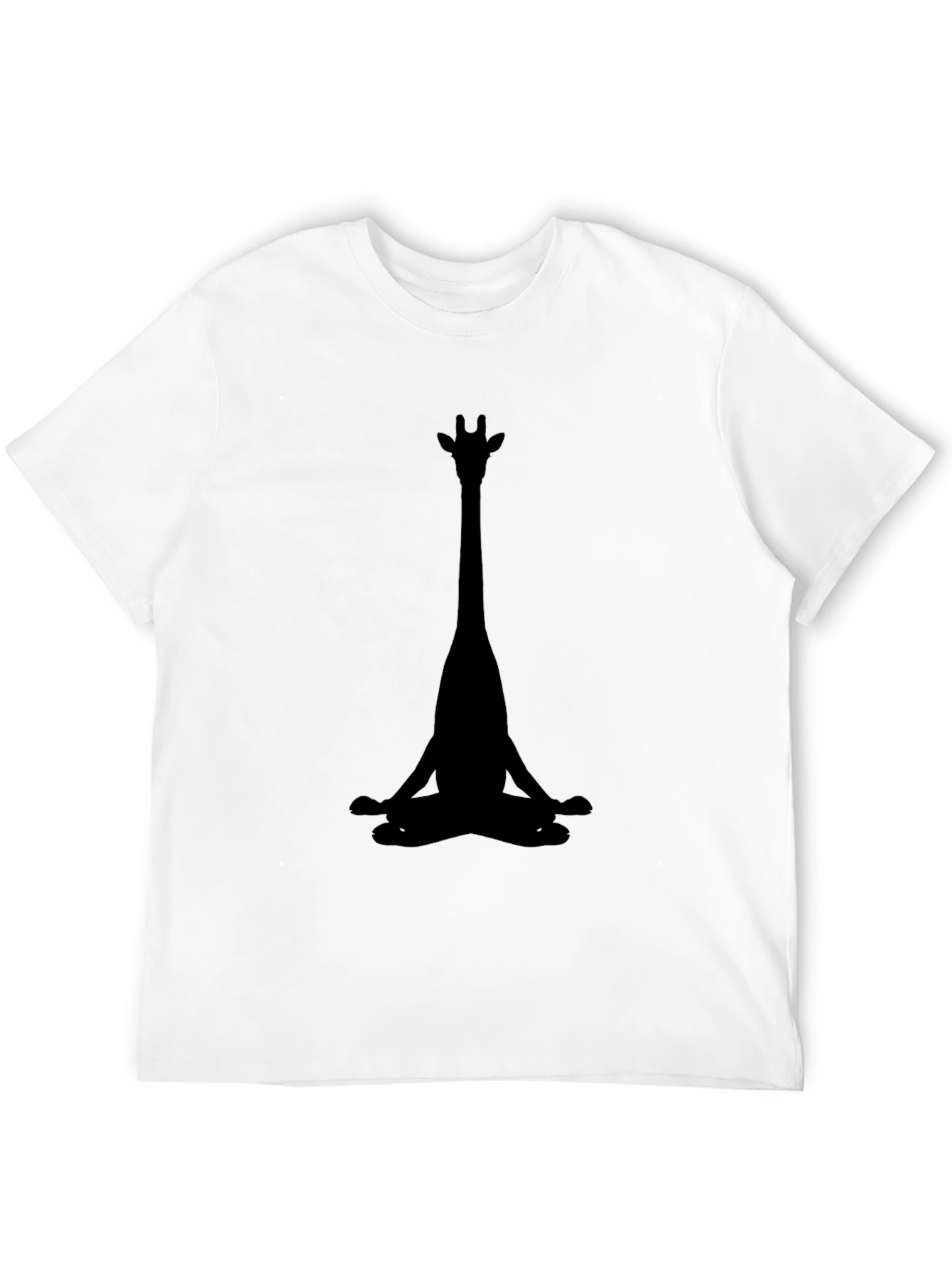 Black Yoga Giraffe Black T-Shirt view 12