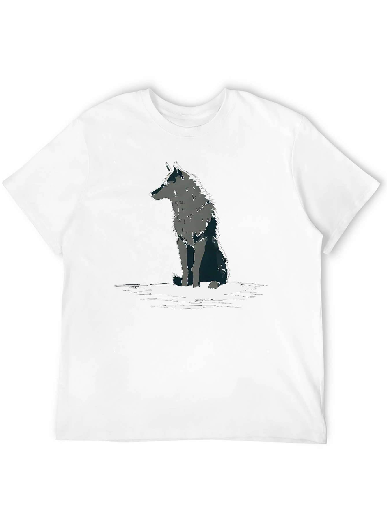 Black Wolf Graphic Tee - Black Cotton Blend view 12