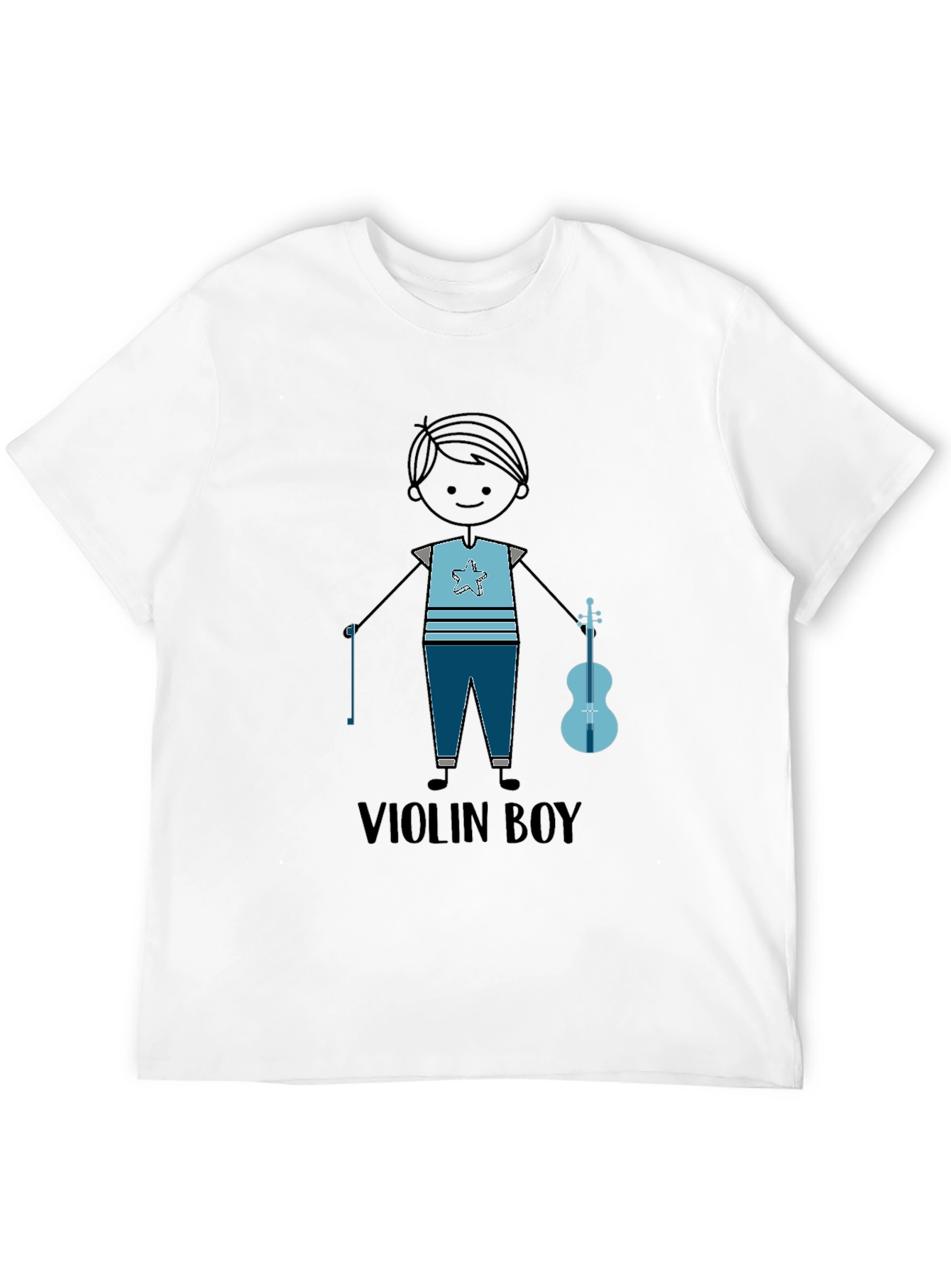 Black Violin Boy Graphic T-Shirt - Musician Tee view 12