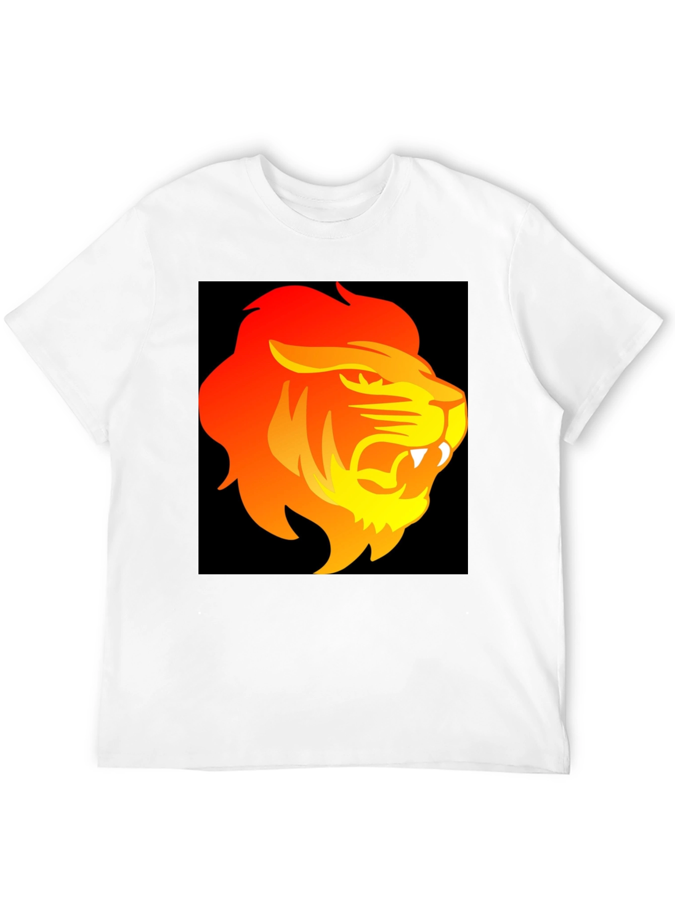 Black Lion Graphic Tee - Fierce Style Black T-Shirt view 12
