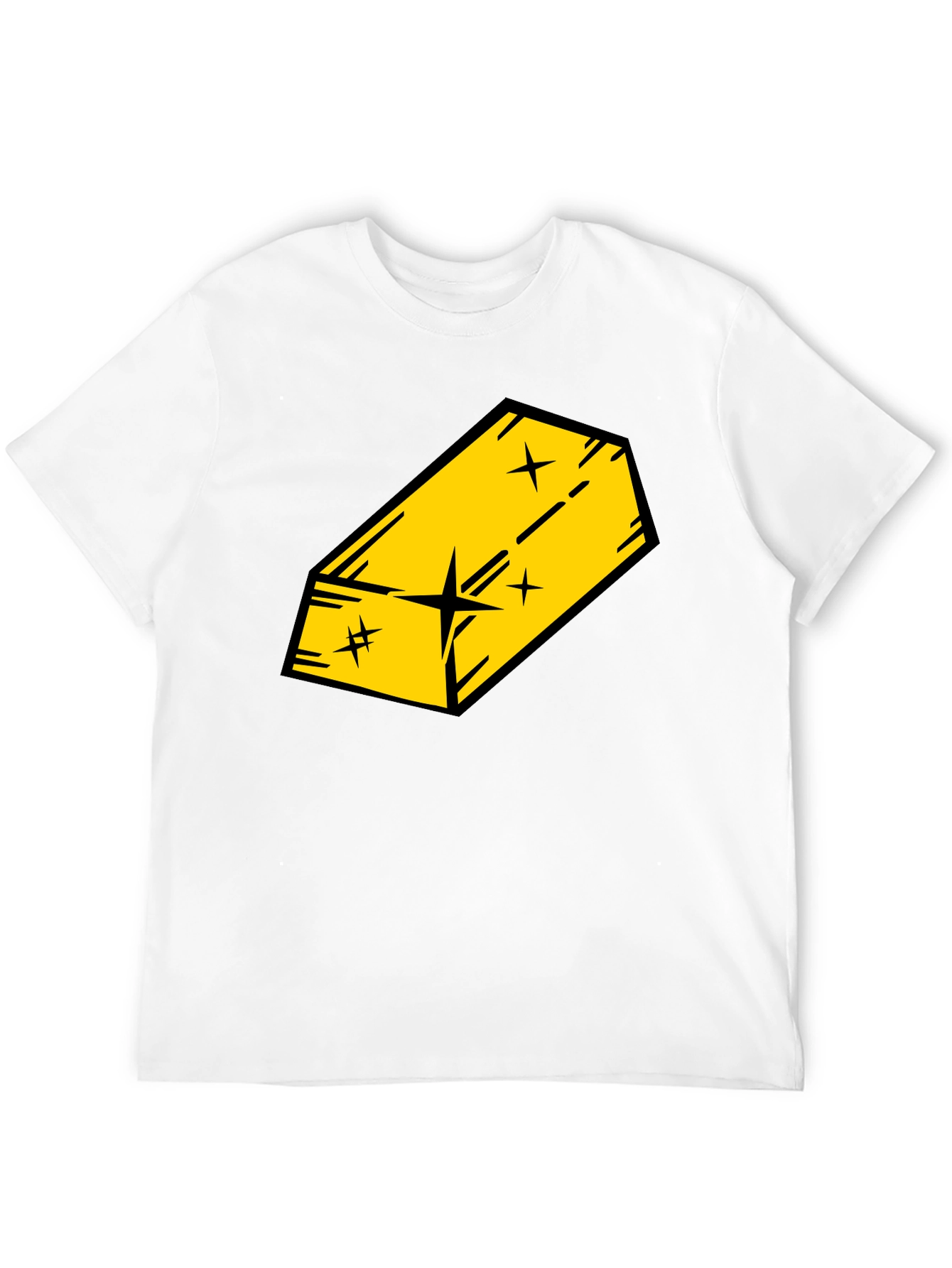 Black Gold Bar Graphic Black T-Shirt view 12