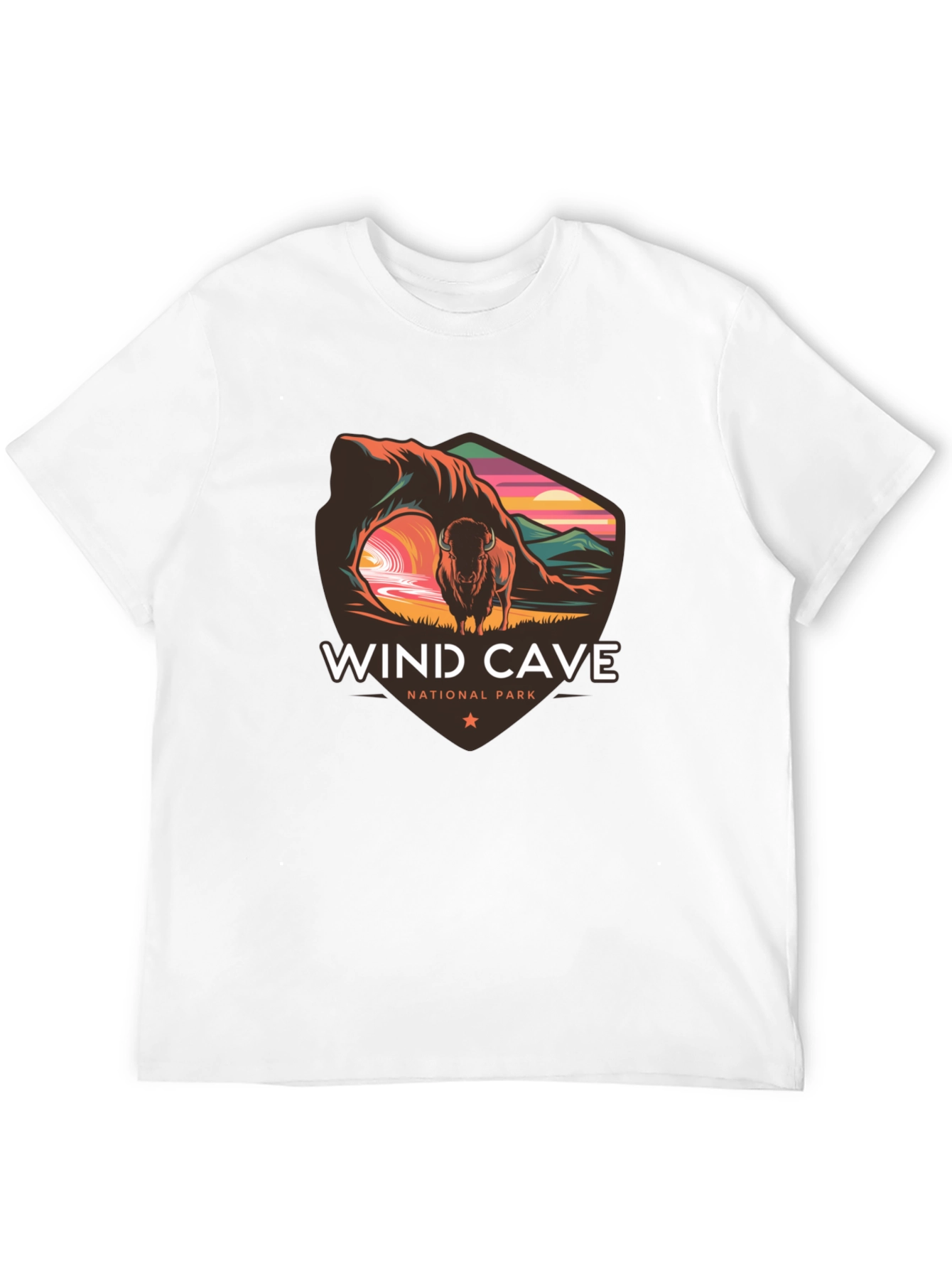 Black Wind Cave National Park Black T-Shirt view 12