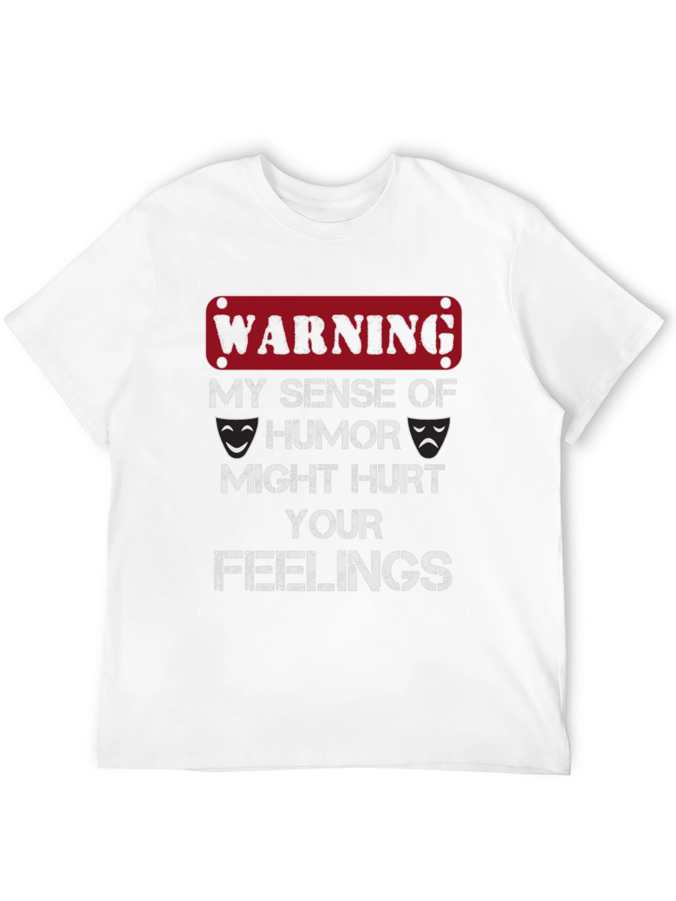 Black Warning Sense of Humor T-Shirt view 12