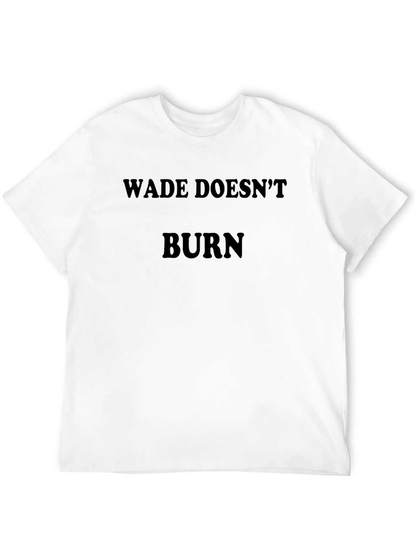 Black Wade Doesn't Burn Tee - Soft, Stylish Black T-Shirt view 12