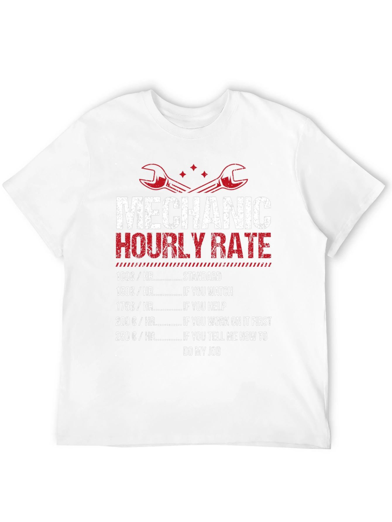 Black Mechanic Hourly Rate Black T-Shirt view 12