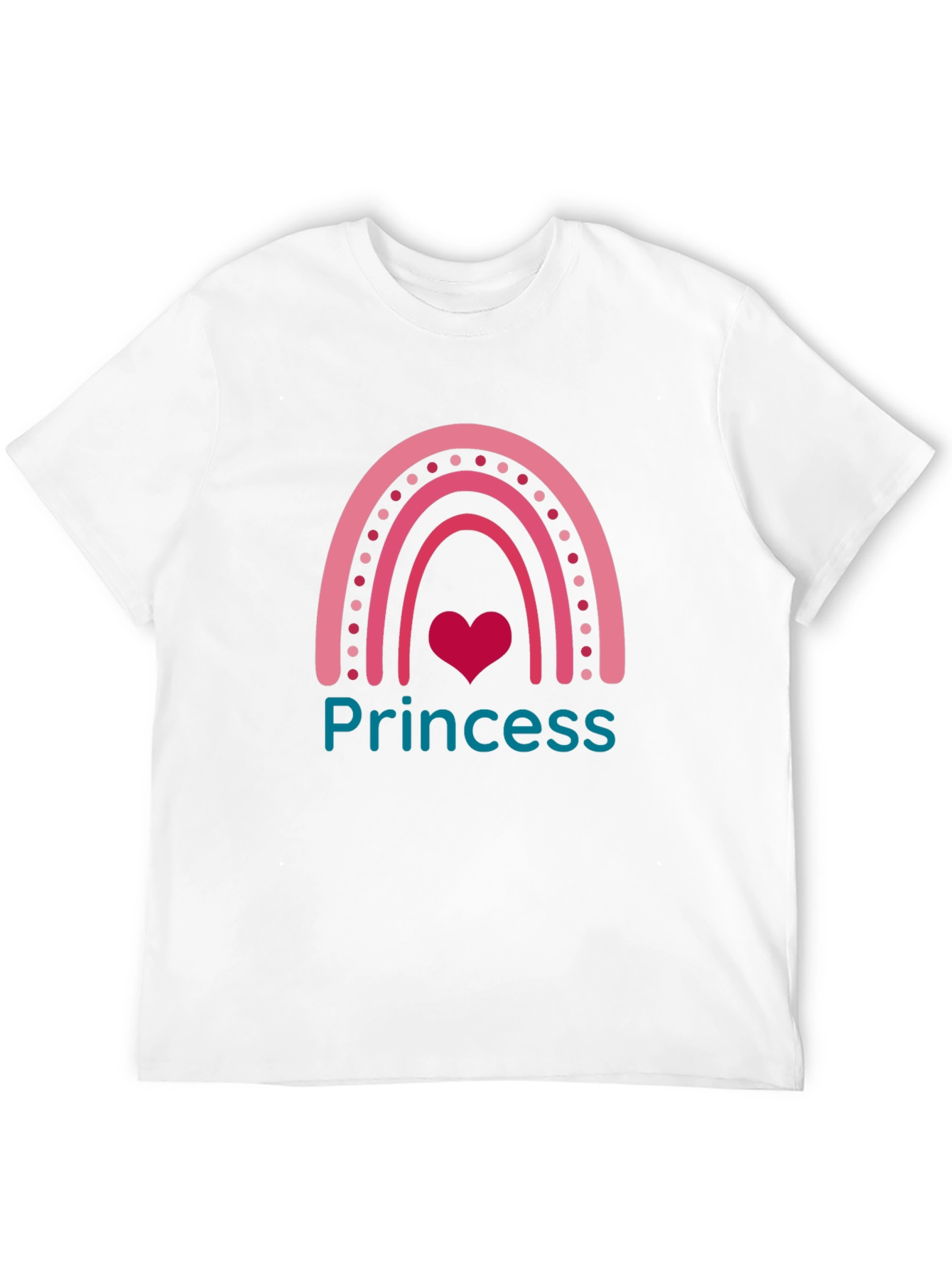 Black Princess Rainbow Heart T-Shirt - Cute & Stylish! view 12