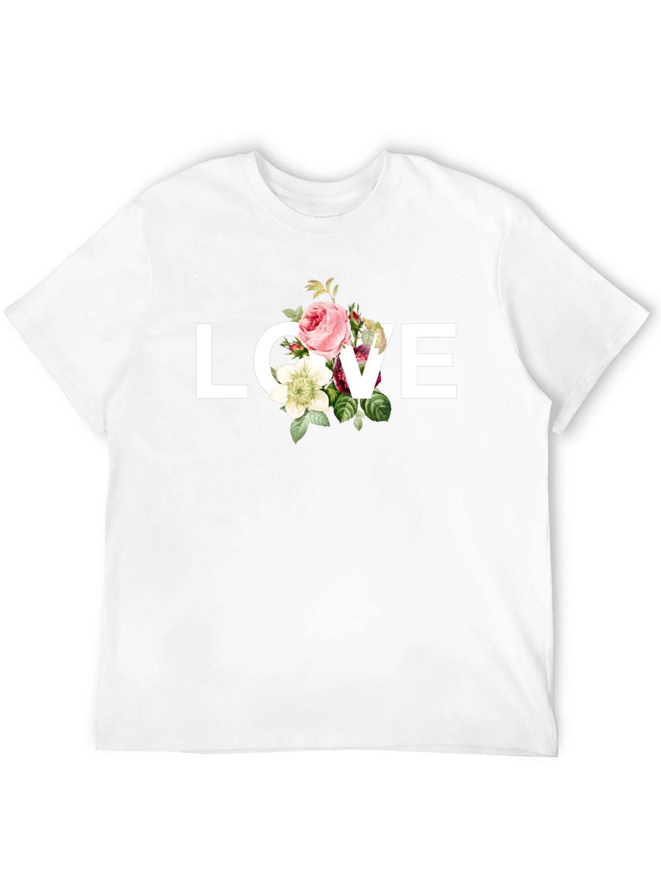 Black Floral Love Graphic T-Shirt view 12