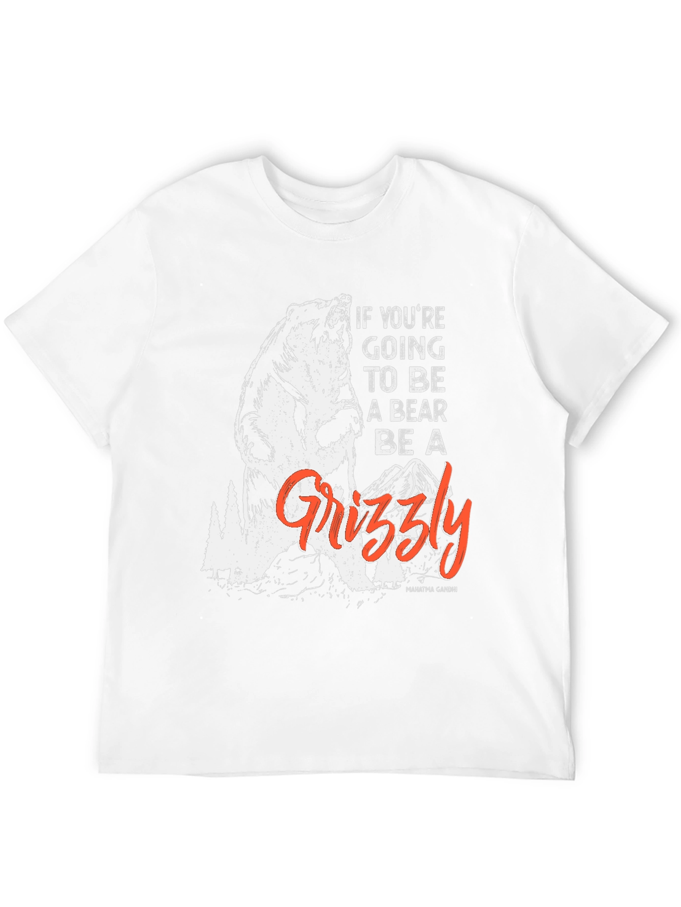 Black Be a Grizzly T-Shirt - Motivational Bear Graphic Tee view 12
